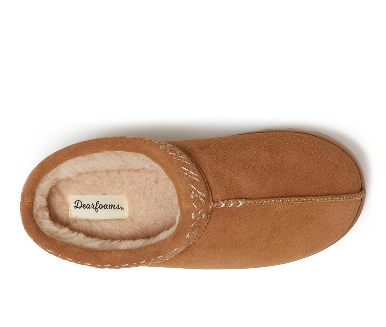 Dearfoams  Doreen Suede Clog Slippers
