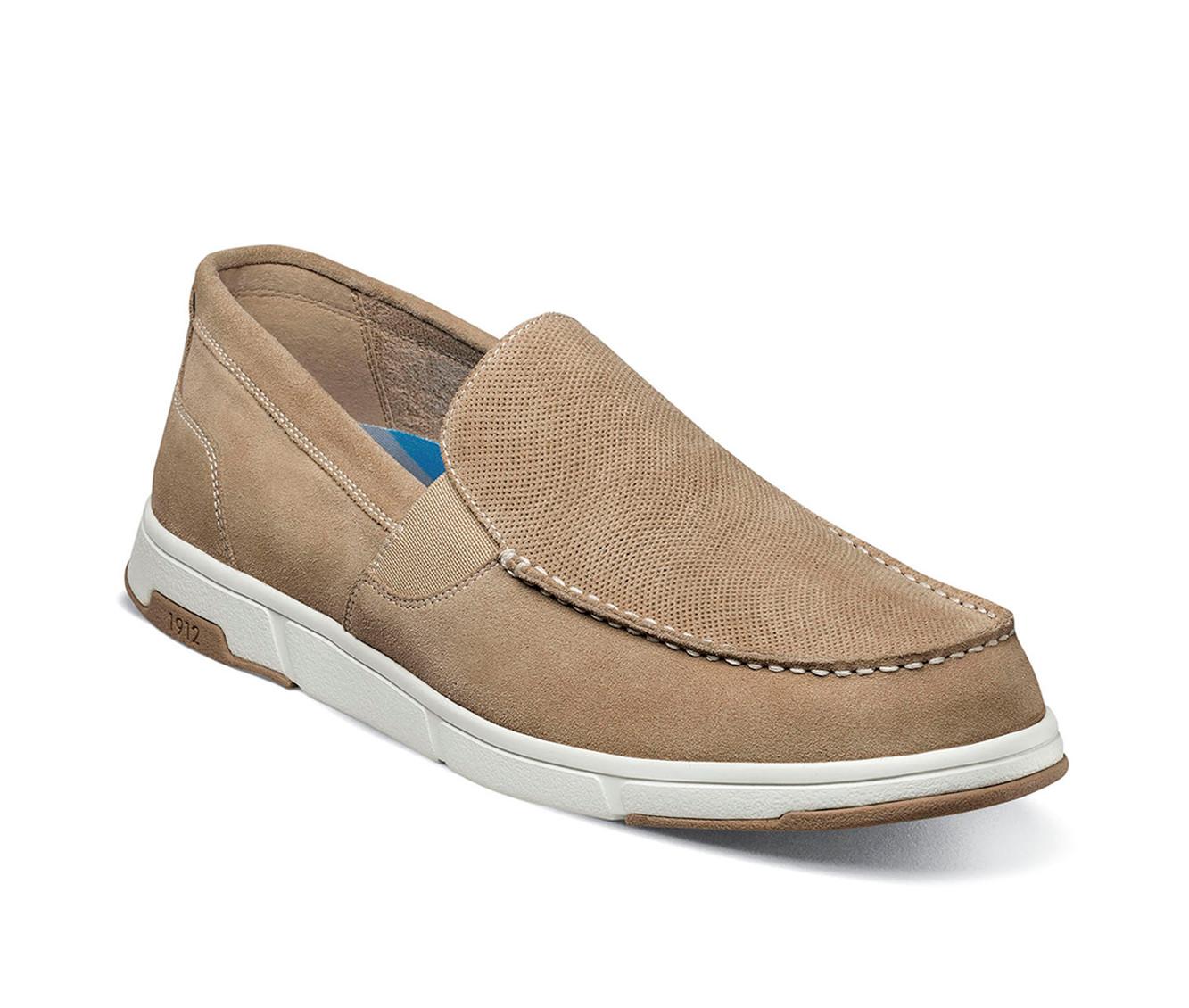 Men's Nunn Bush Luca Suede Moc Toe Venetian Slip On Loafers