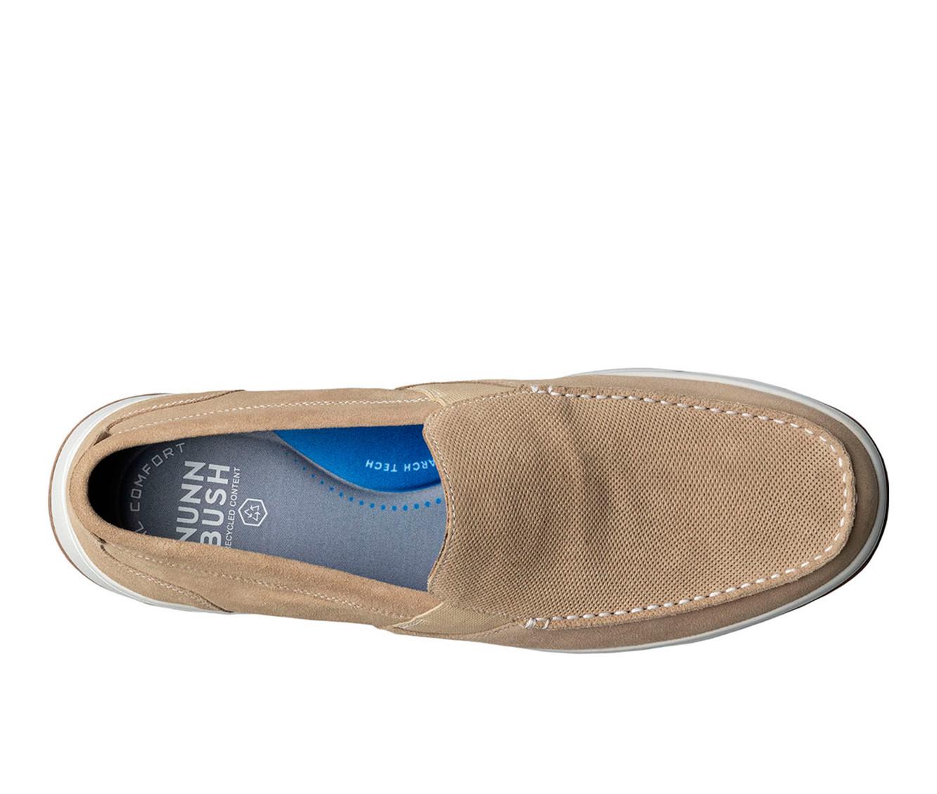 Men's Nunn Bush Luca Suede Moc Toe Venetian Slip On Loafers