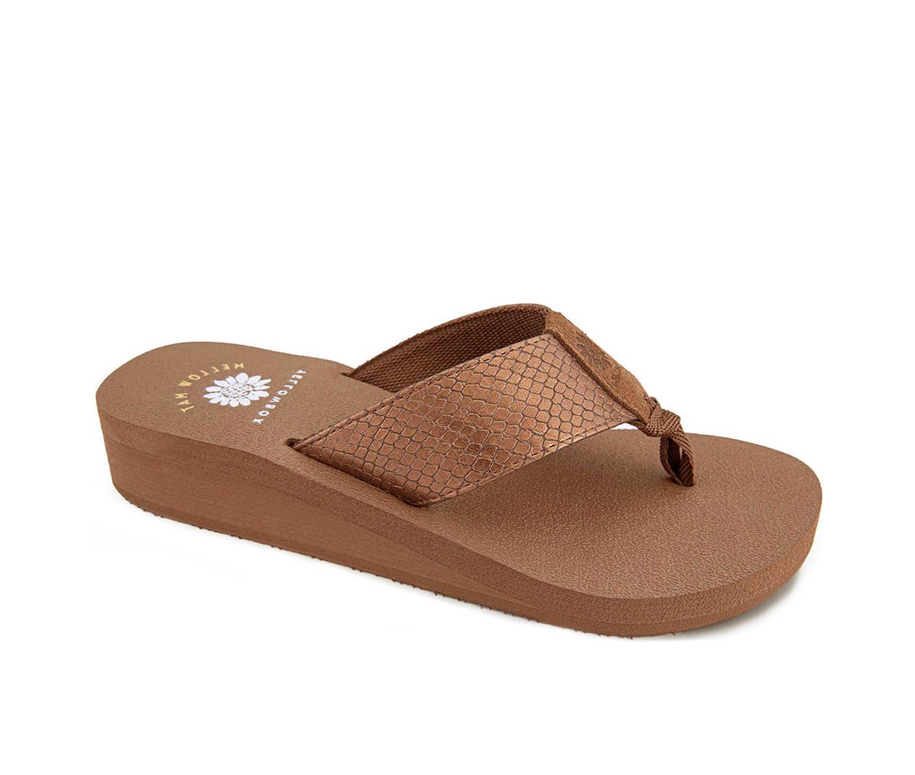 Women's Yellow Box Chellie Wedge Flip-Flops