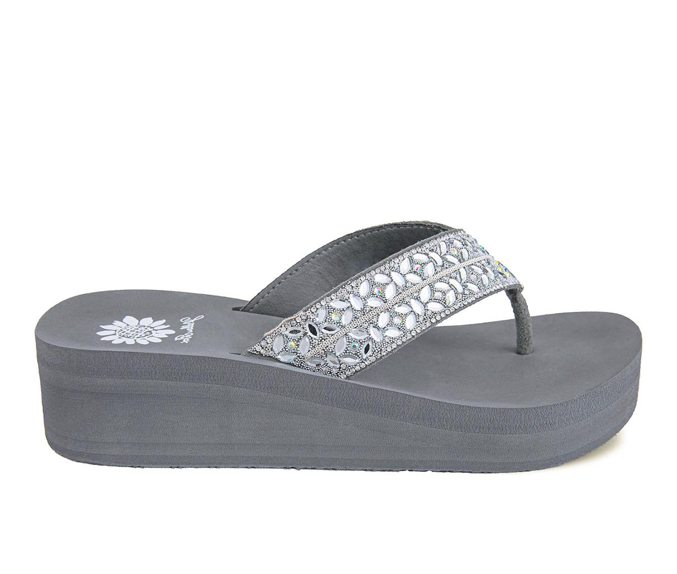 Women's Yellow Box Rhea Wedge Flip-Flops