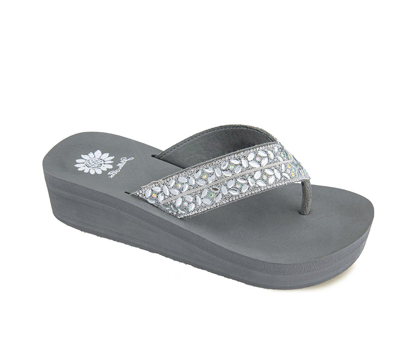 Women's Yellow Box Rhea Wedge Flip-Flops