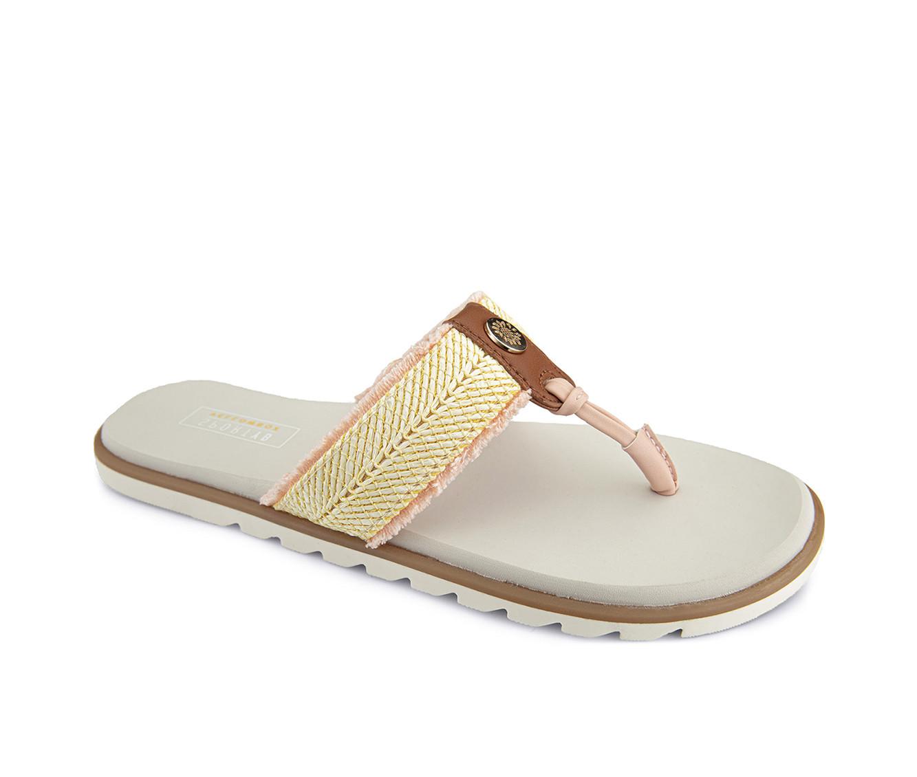 Women's Yellow Box Stencil Sandals