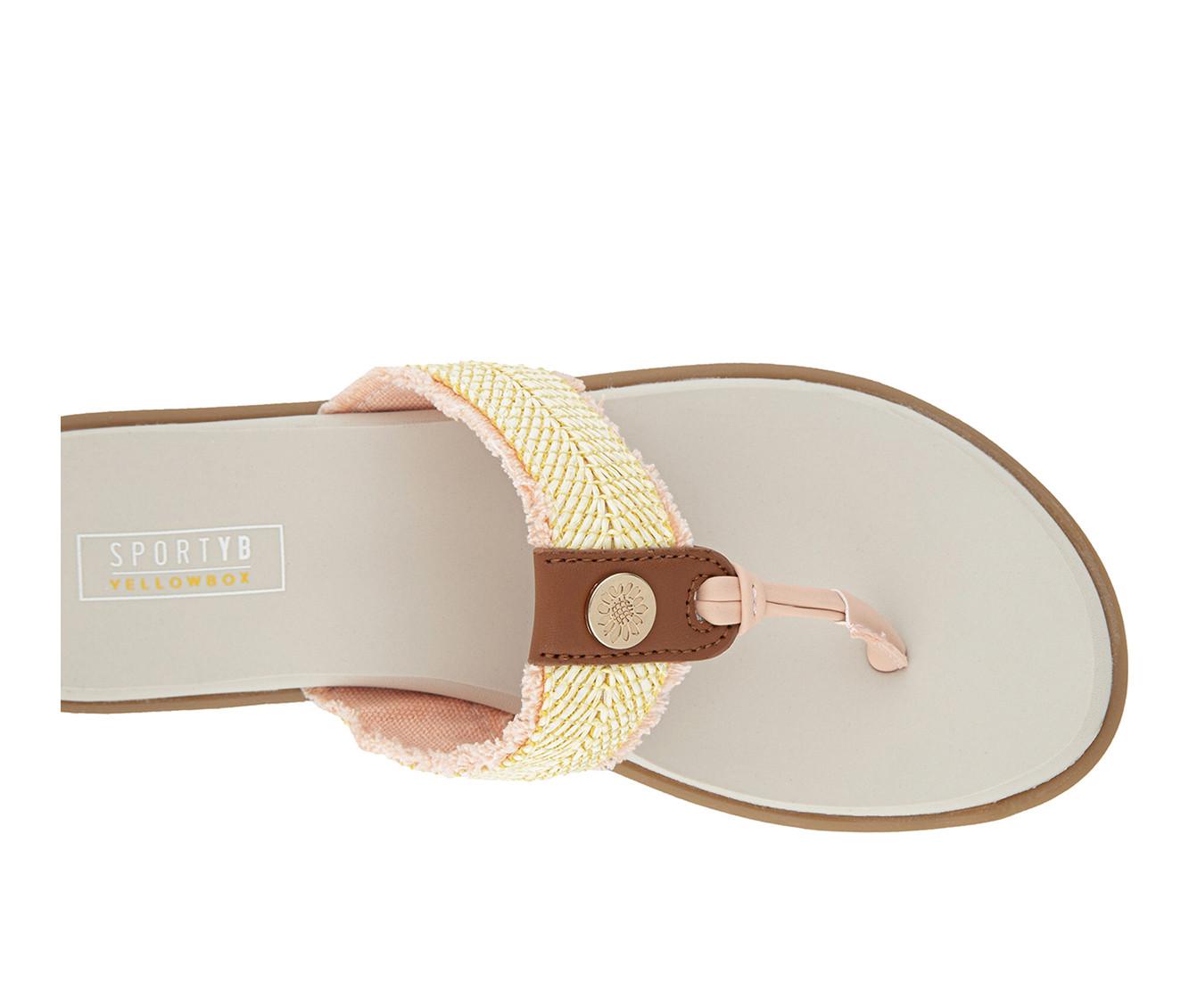 Women's Yellow Box Stencil Sandals