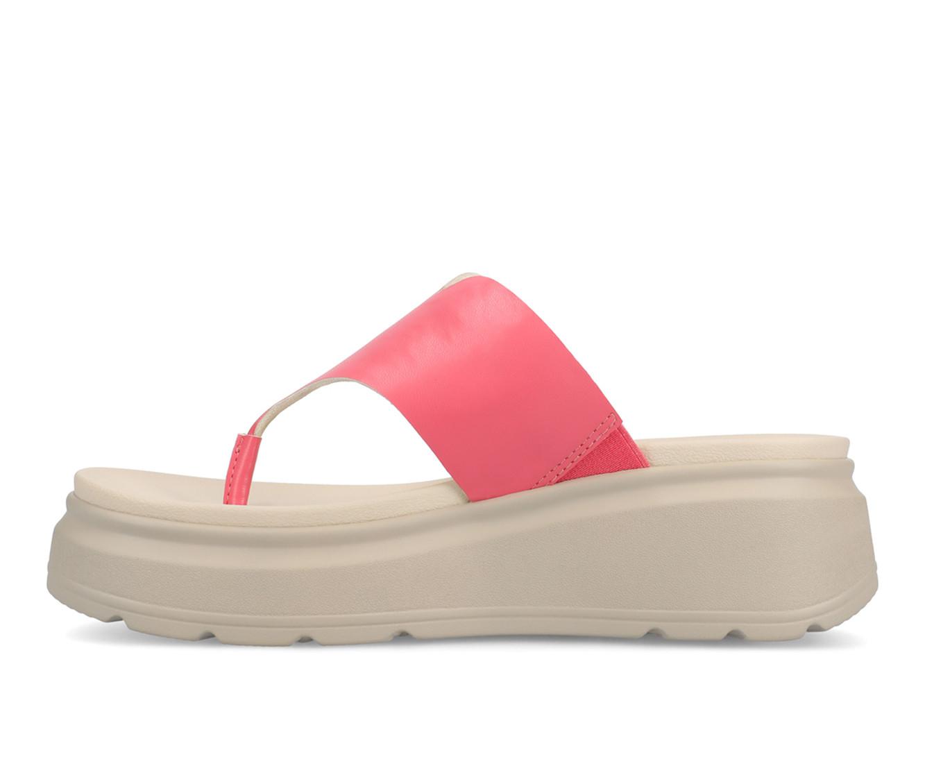Women's Journee Collection Carah Platform Flip-Flops