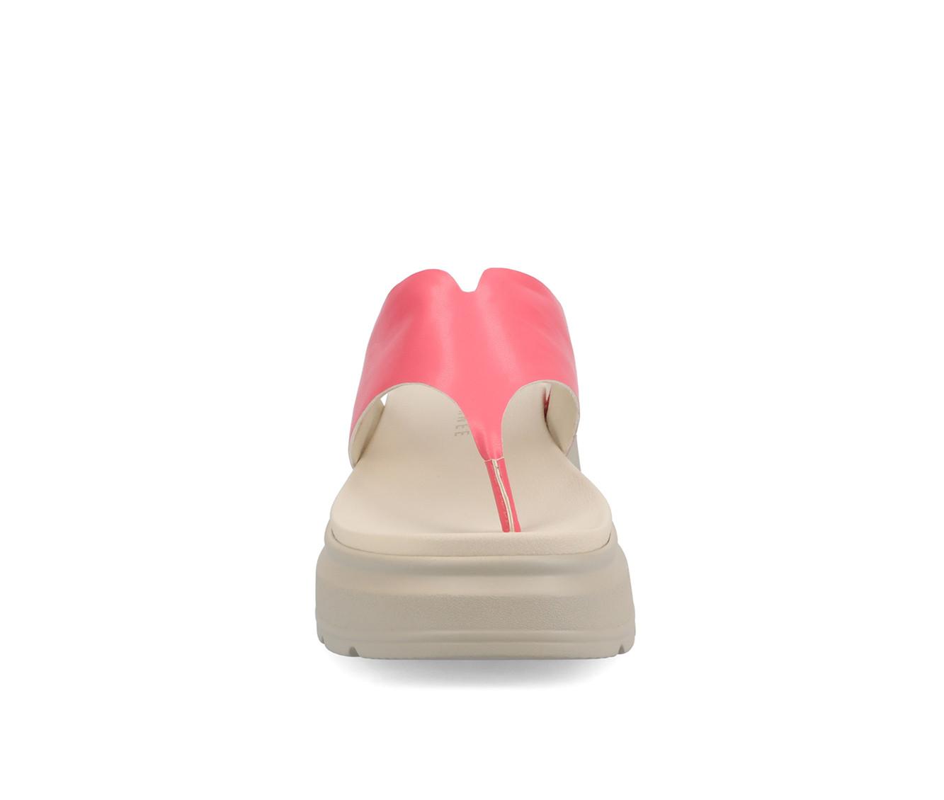 Women's Journee Collection Carah Platform Flip-Flops