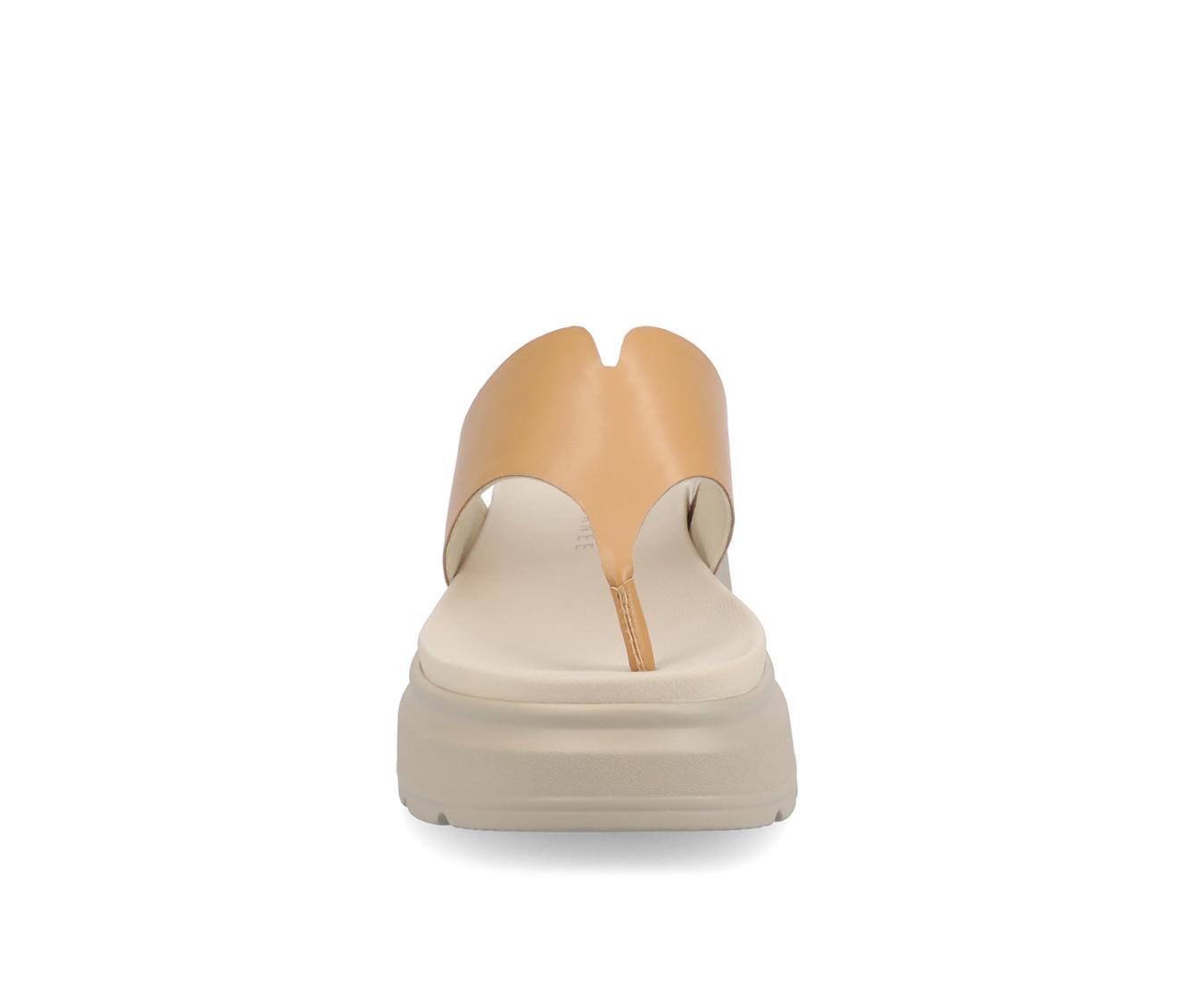 Women's Journee Collection Carah Platform Flip-Flops
