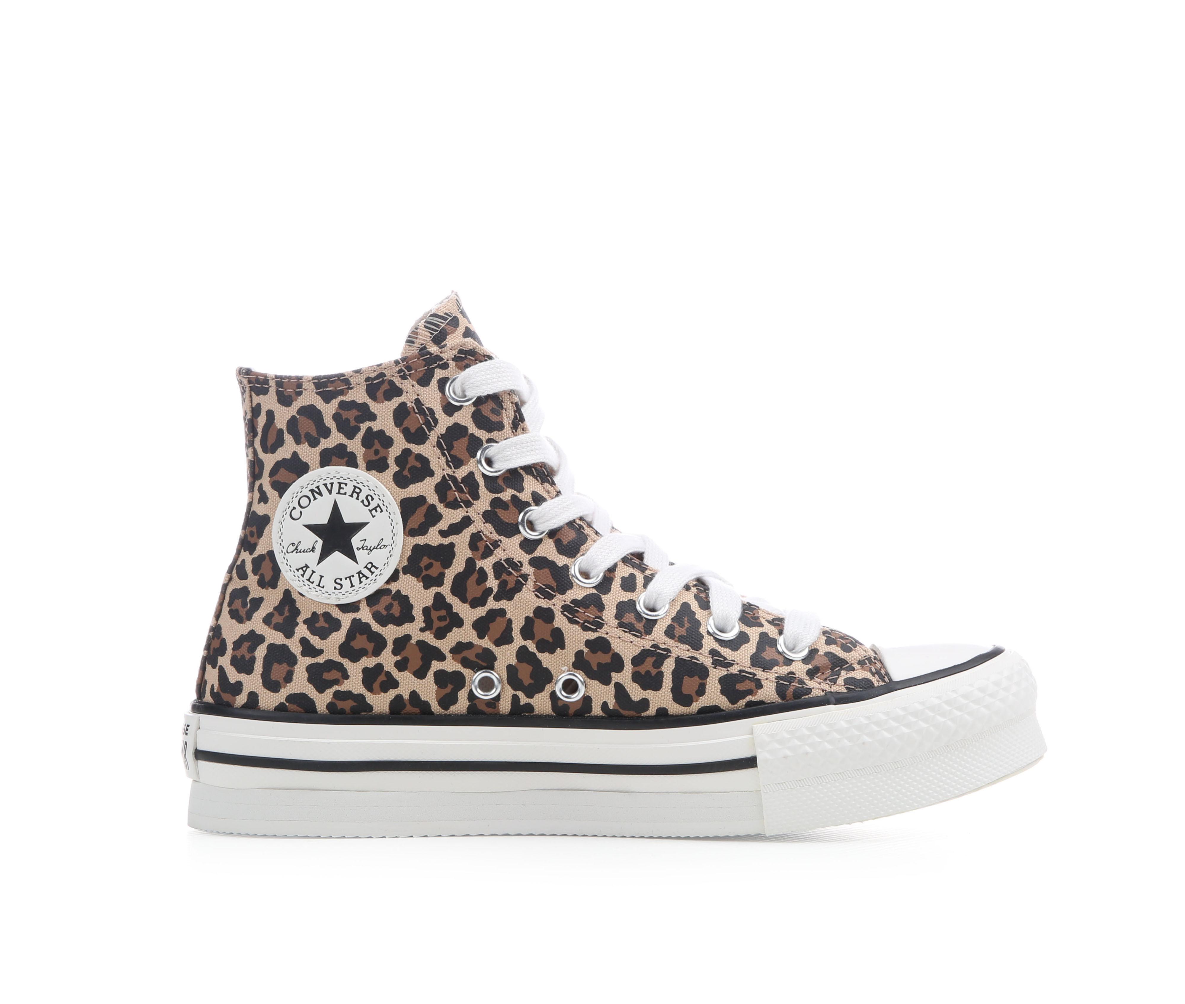Girls' Converse Big Kid Chuck Taylor Lift Cheetah Sneakers