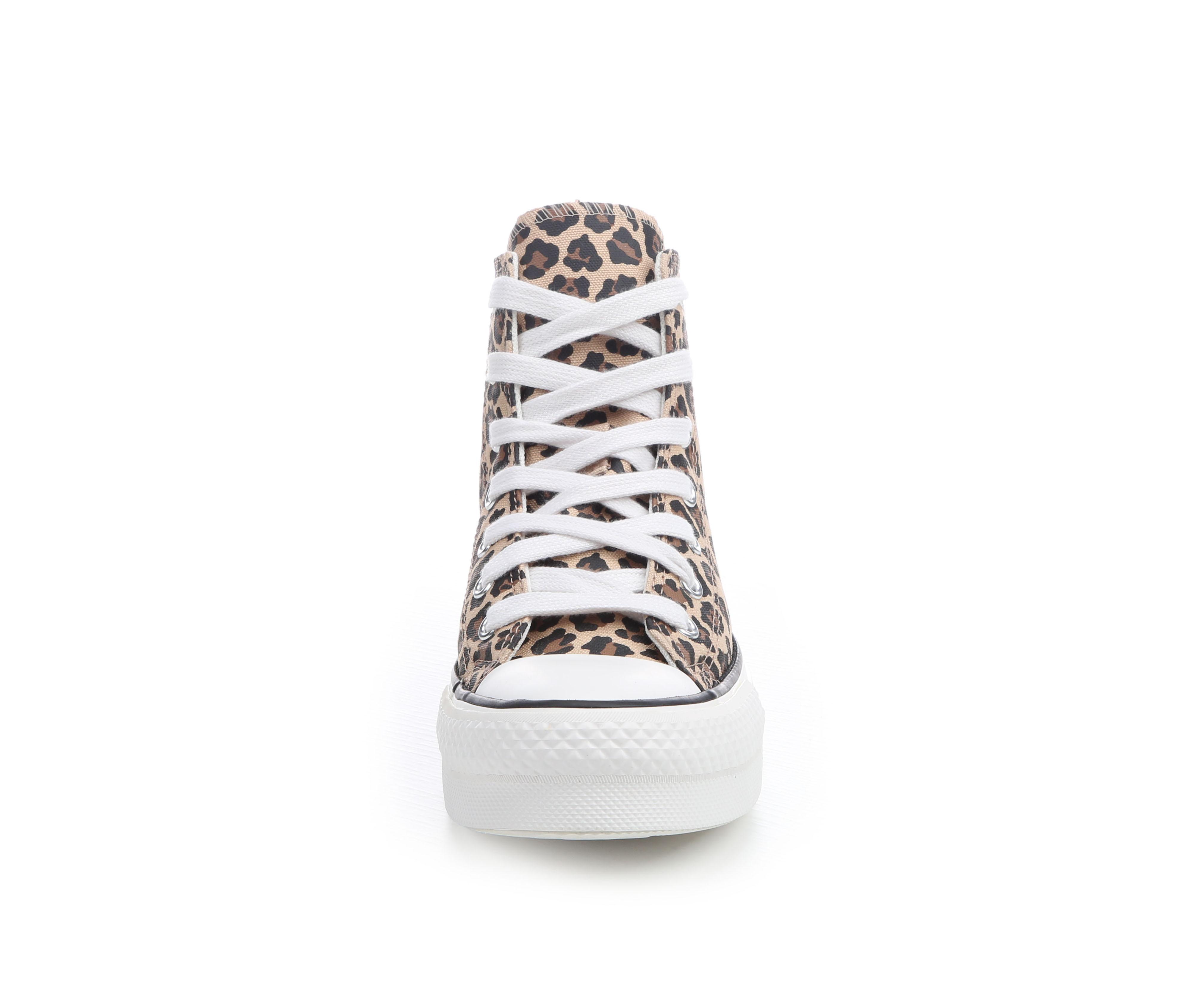 Girls' Converse Big Kid Chuck Taylor Lift Cheetah Sneakers