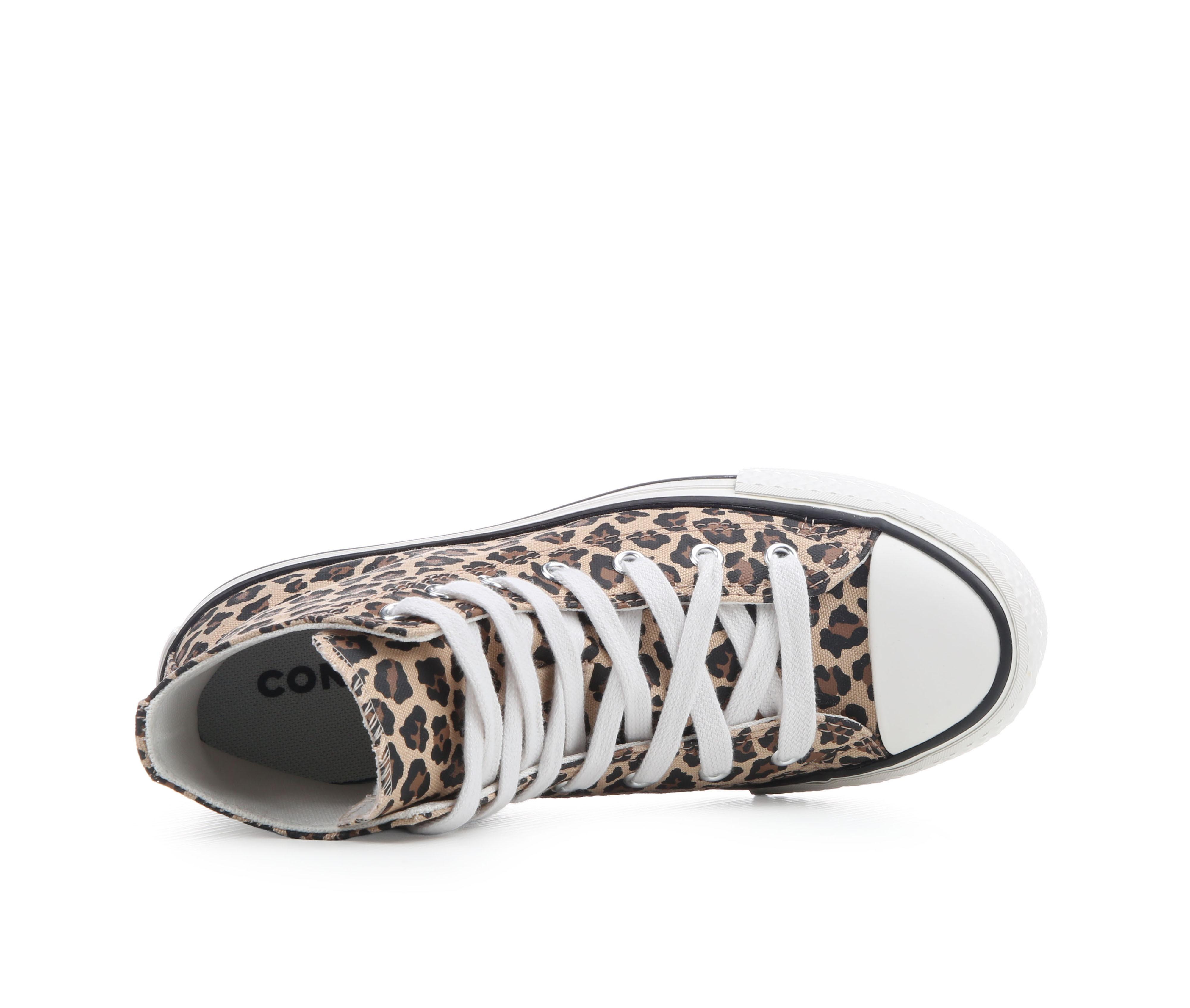 Girls' Converse Big Kid Chuck Taylor Lift Cheetah Sneakers