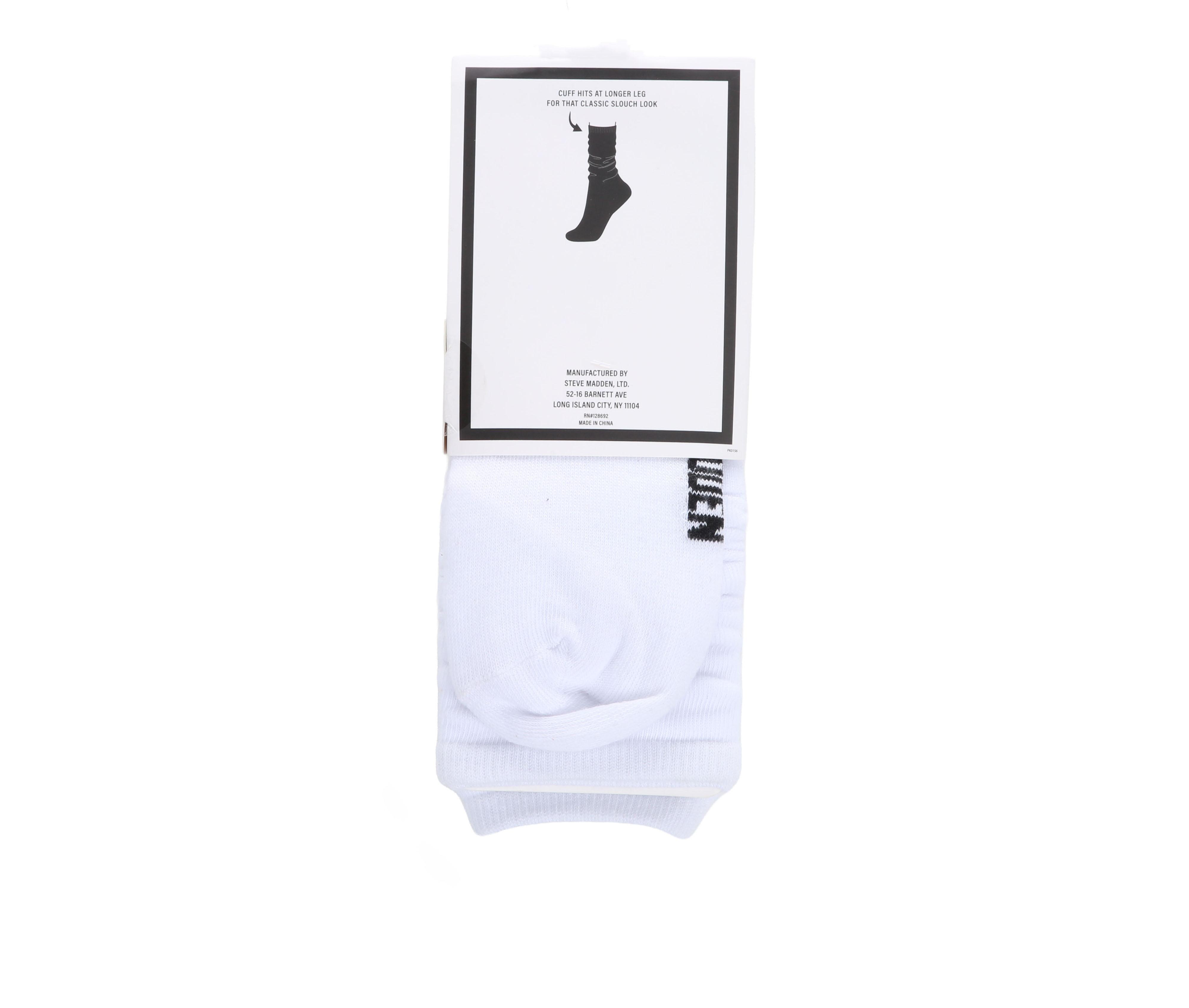 Steve Madden Women's 2 Pair Solid Lightweight Slouch Socks