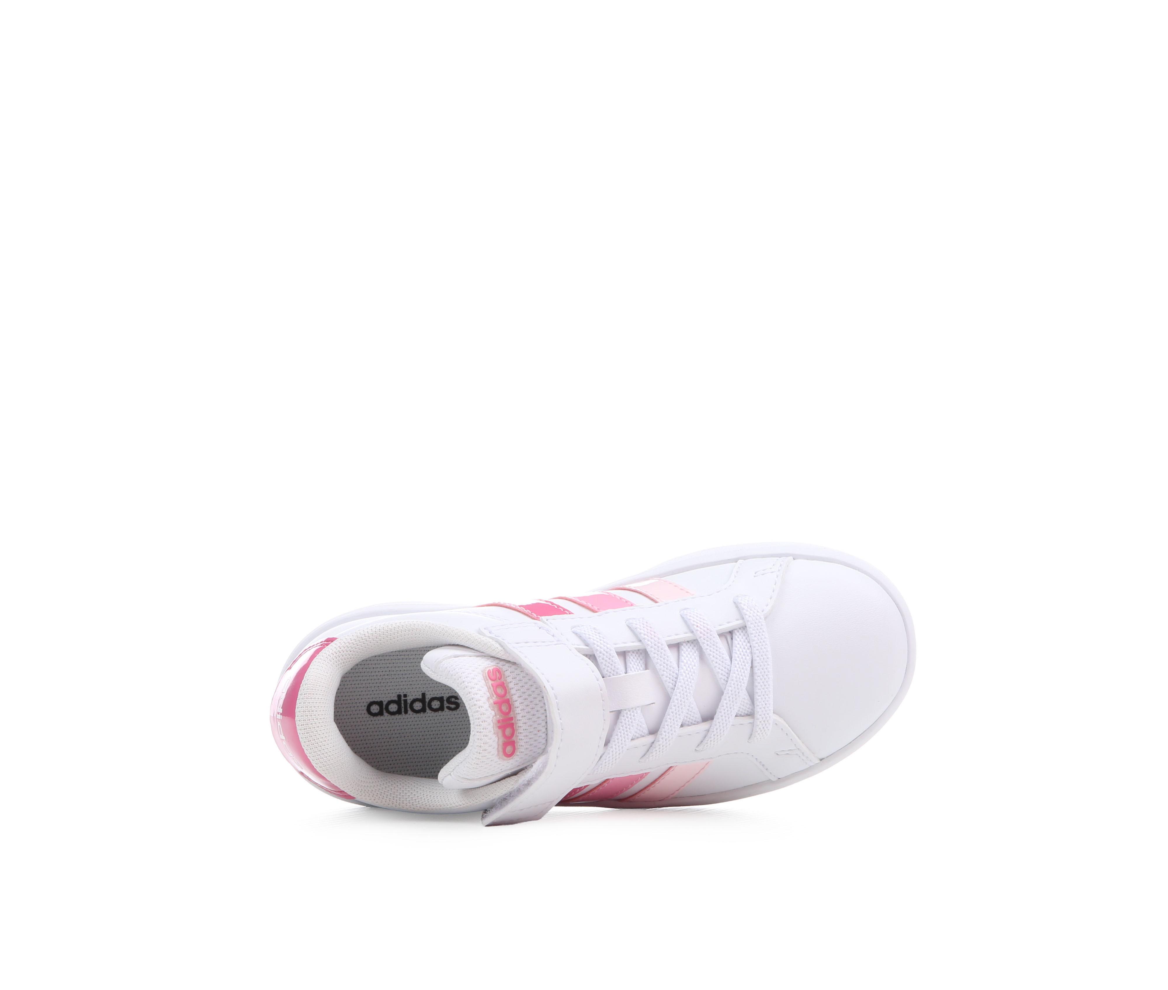 Girls' Adidas Little Kid Grand Court 3.0 El C Sneakers