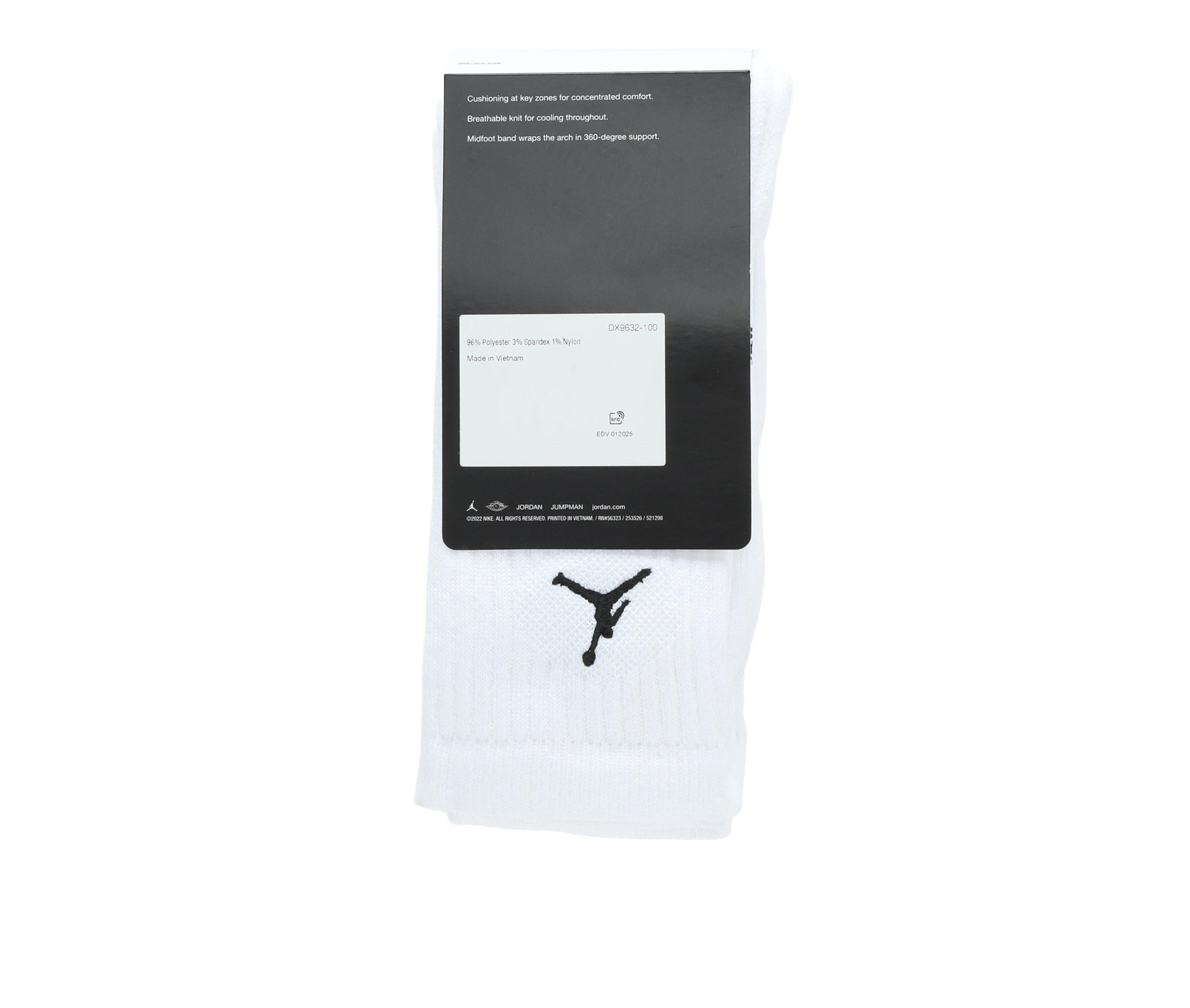 Jordan Adults 3 Pair Everyday Cushioned Jumpman Crew Socks - thumbnail 6
