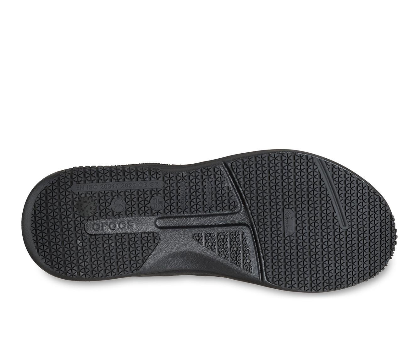 Men's Crocs On The Clock Wide Slip Resistant Shoes