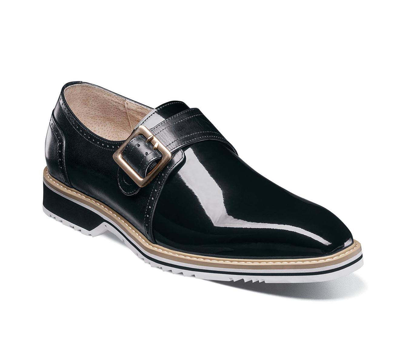 Men's Stacy Adams Bartram Plain Toe Monk Strap Dress Shoes