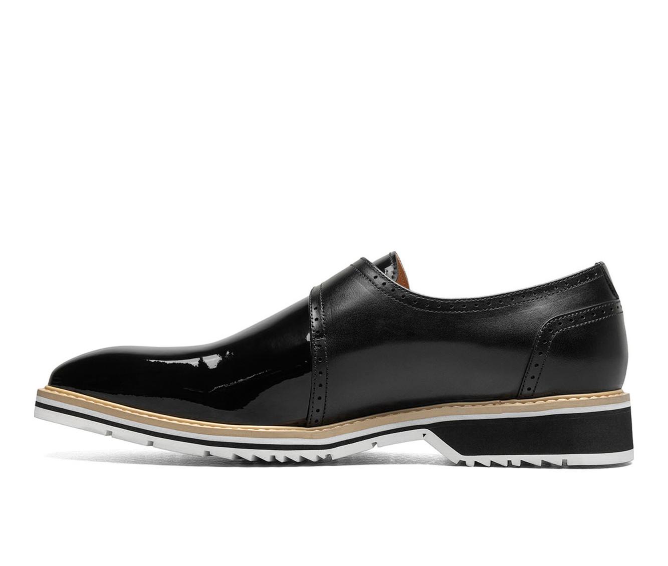Men's Stacy Adams Bartram Plain Toe Monk Strap Dress Shoes
