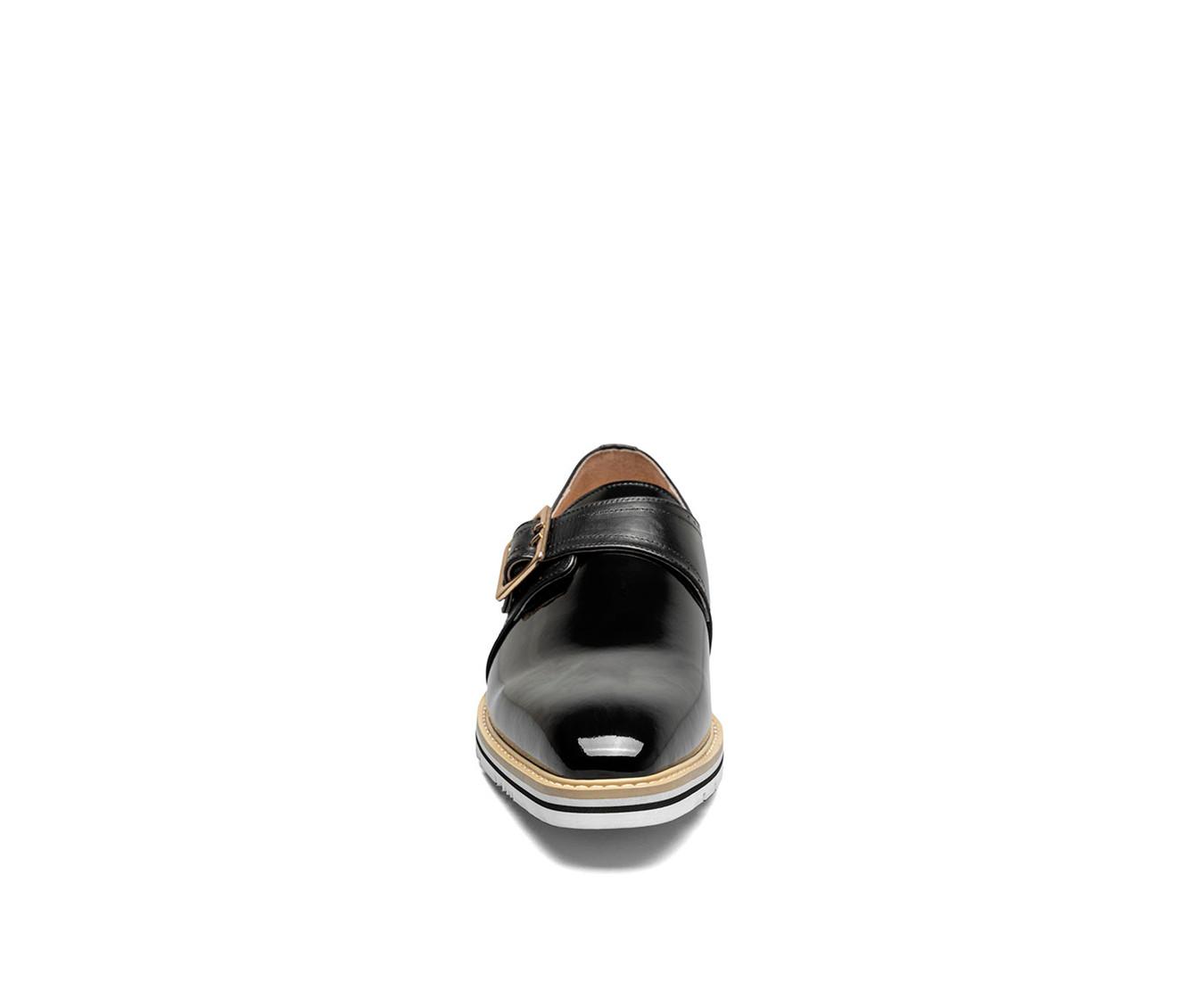Men's Stacy Adams Bartram Plain Toe Monk Strap Dress Shoes