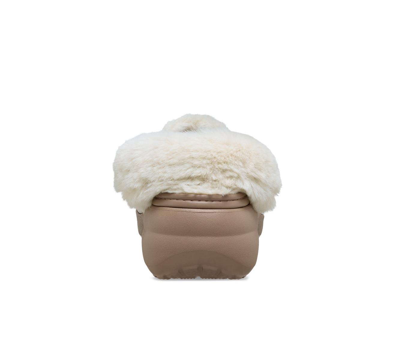 Women's Crocs Classic Platform Fuzz Lined Clog Clogs