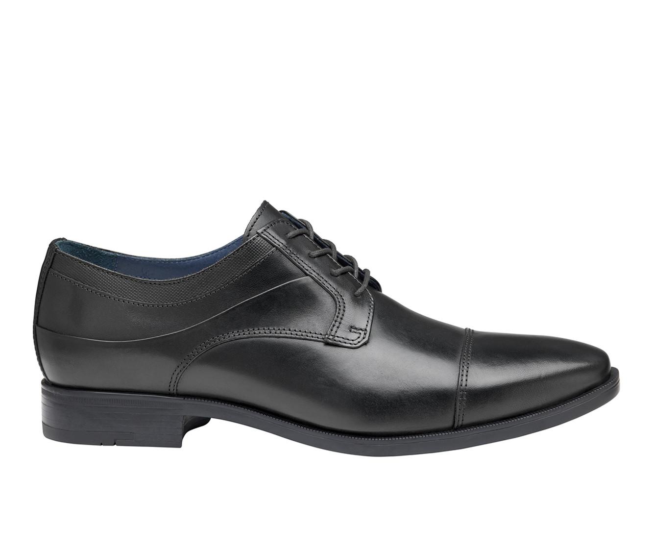 Johnston and Murphy Gibbons Cap Toe Black Leather Oxfords Like New Smooth Polish Amazon.com | Johnston & Murphy Mens Gibbons Run-Off Black  main image 4