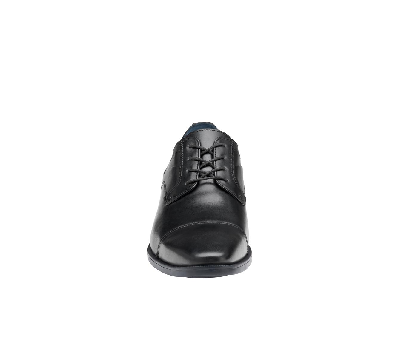 Johnston and Murphy Gibbons Cap Toe Black Leather Oxfords Like New Smooth Polish Men main image 2