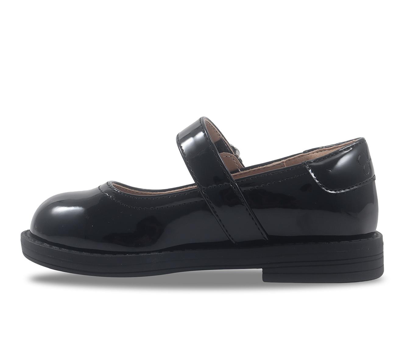 Chaussures Filles Pediped Flex Evie - Mary Janes Roses Avec Fleur Et Strass - Taille 22 (6-6.5 US) - Confort Douillet