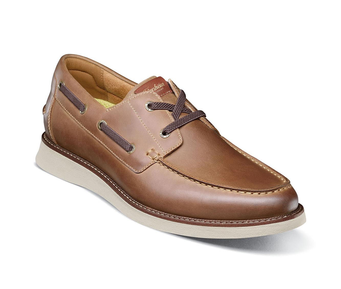 Men's Florsheim Launch Moc Toe Elastic Lace Boat Shoes