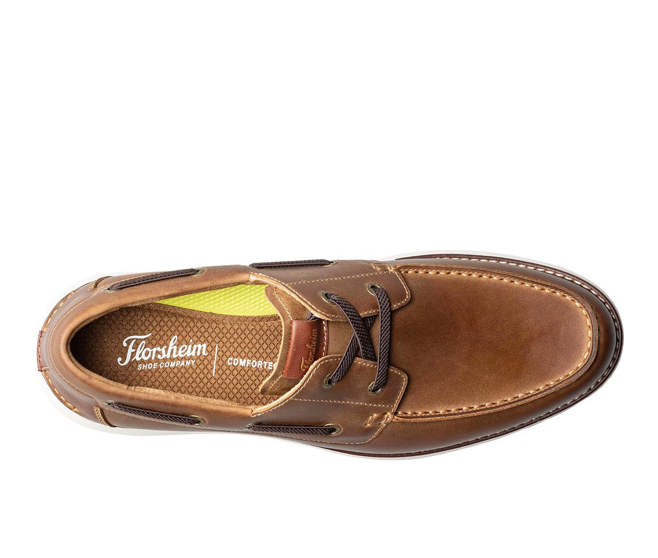 Men's Florsheim Launch Moc Toe Elastic Lace Boat Shoes