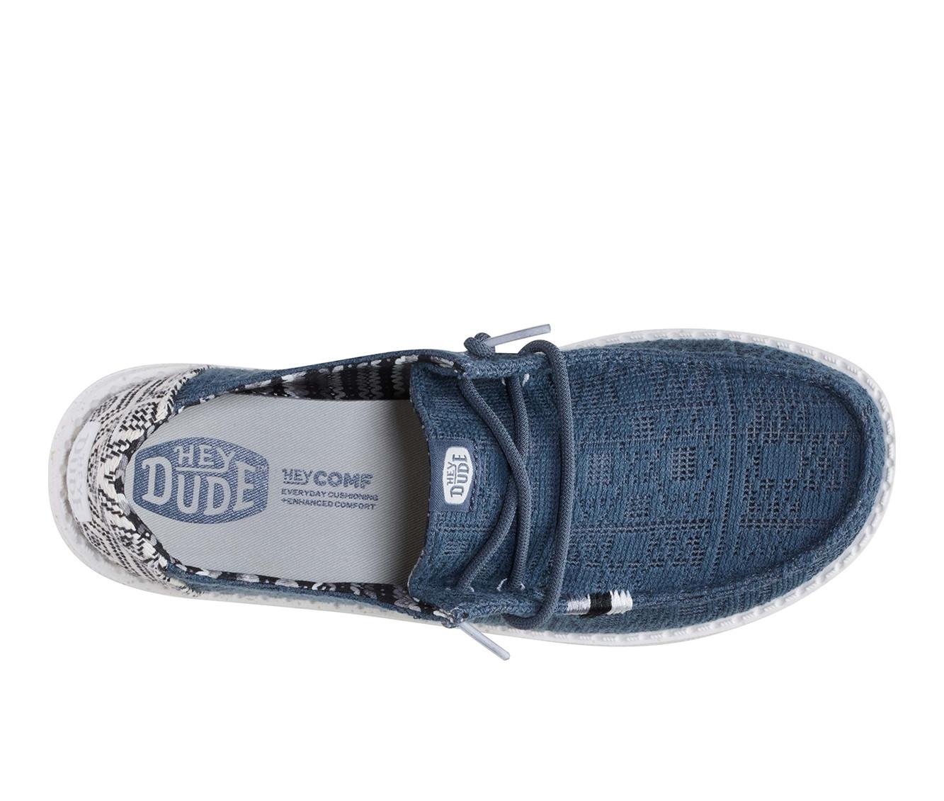 Women's HEYDUDE Wendy Textured Knit Grey/Multi Boat Shoes