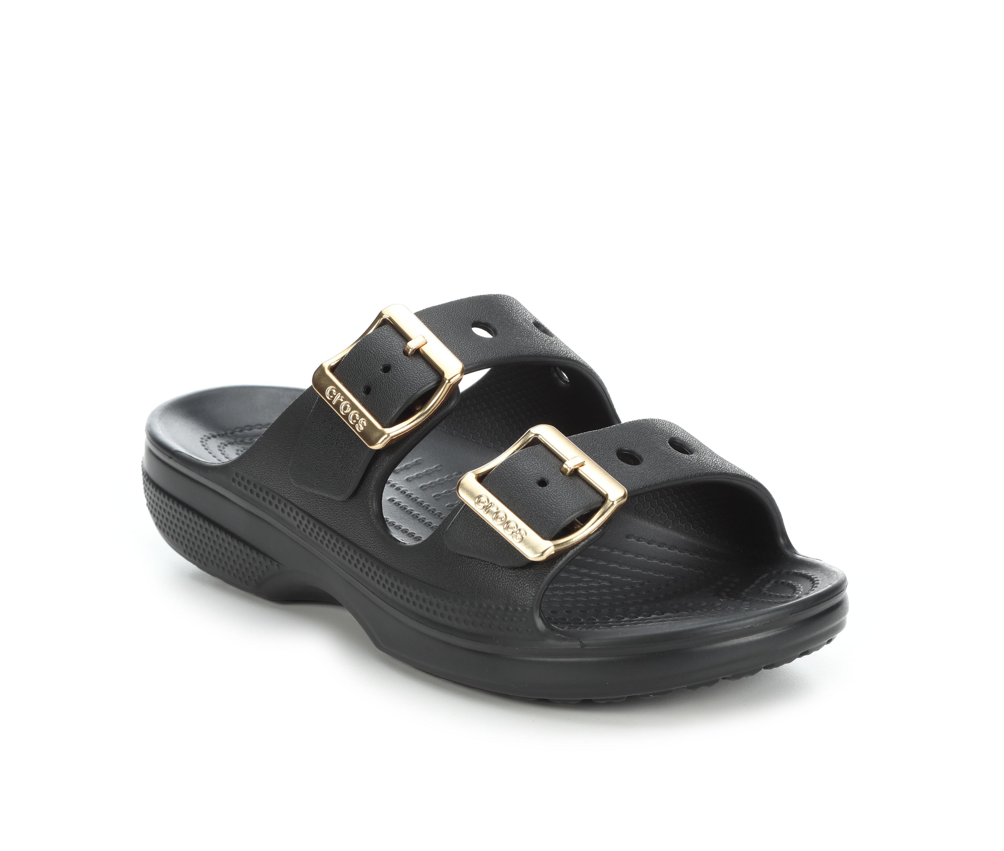 Women's Crocs Saturday Metallic Buckle Sandal