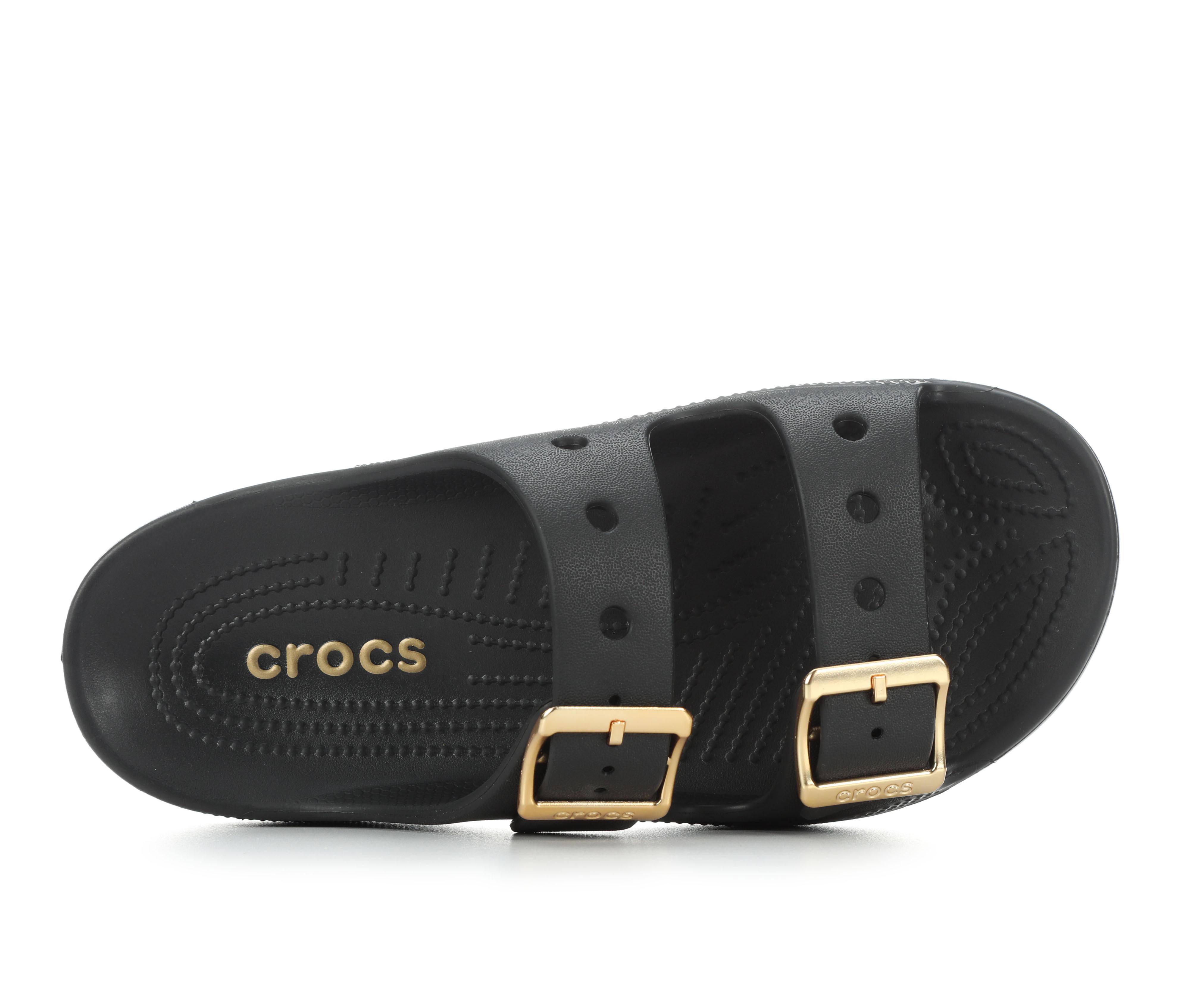 Women's Crocs Saturday Metallic Buckle Sandal