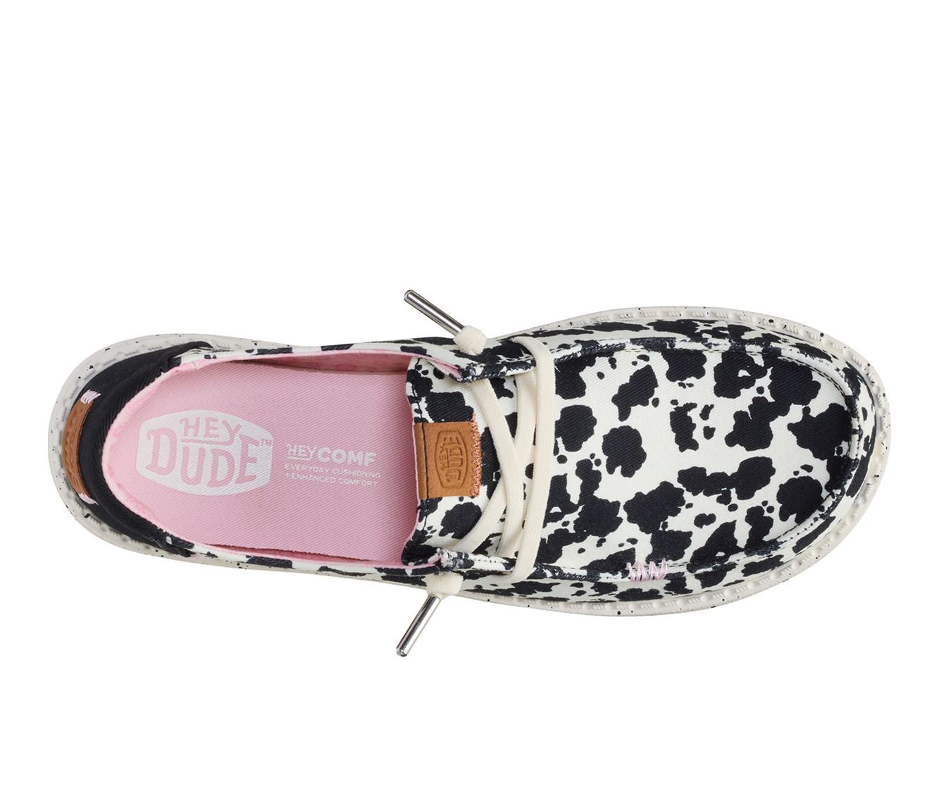 Women's HEYDUDE Wendy Spotted Cow Casual Shoes