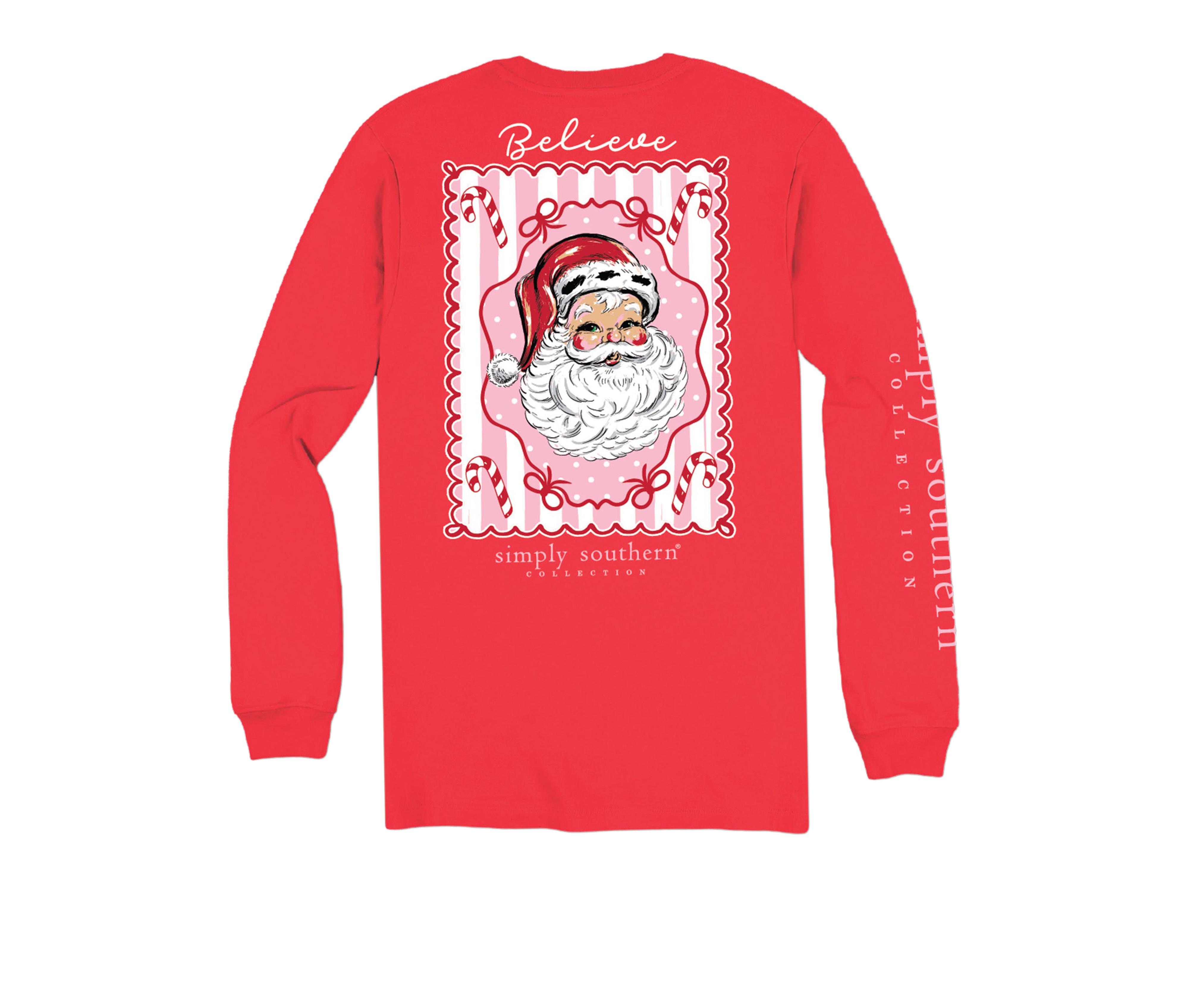Simply Southern Women’s Believe Santa Long Sleeve T-Shirt