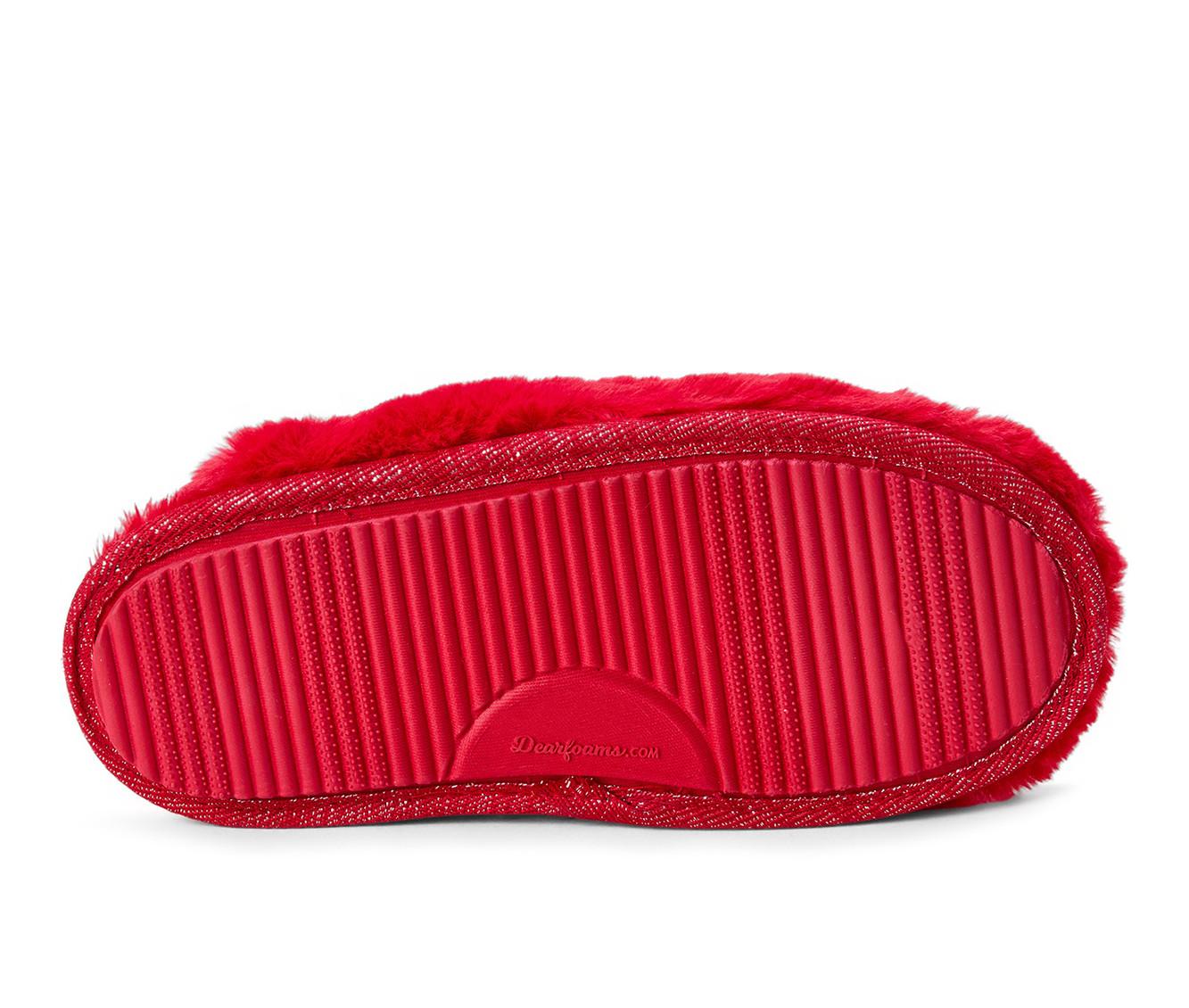 Dearfoams Holiday Fur Scuff Slippers