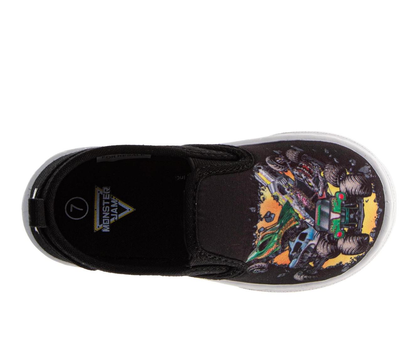 Boys' Monster Jam Toddler & Little Kid Monster Truck Slip On Shoes