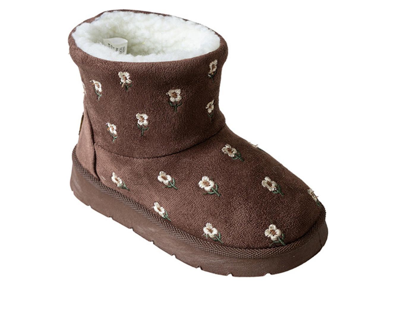 Girls' Bebe Toddler Flora Embroidered Cozy Boots
