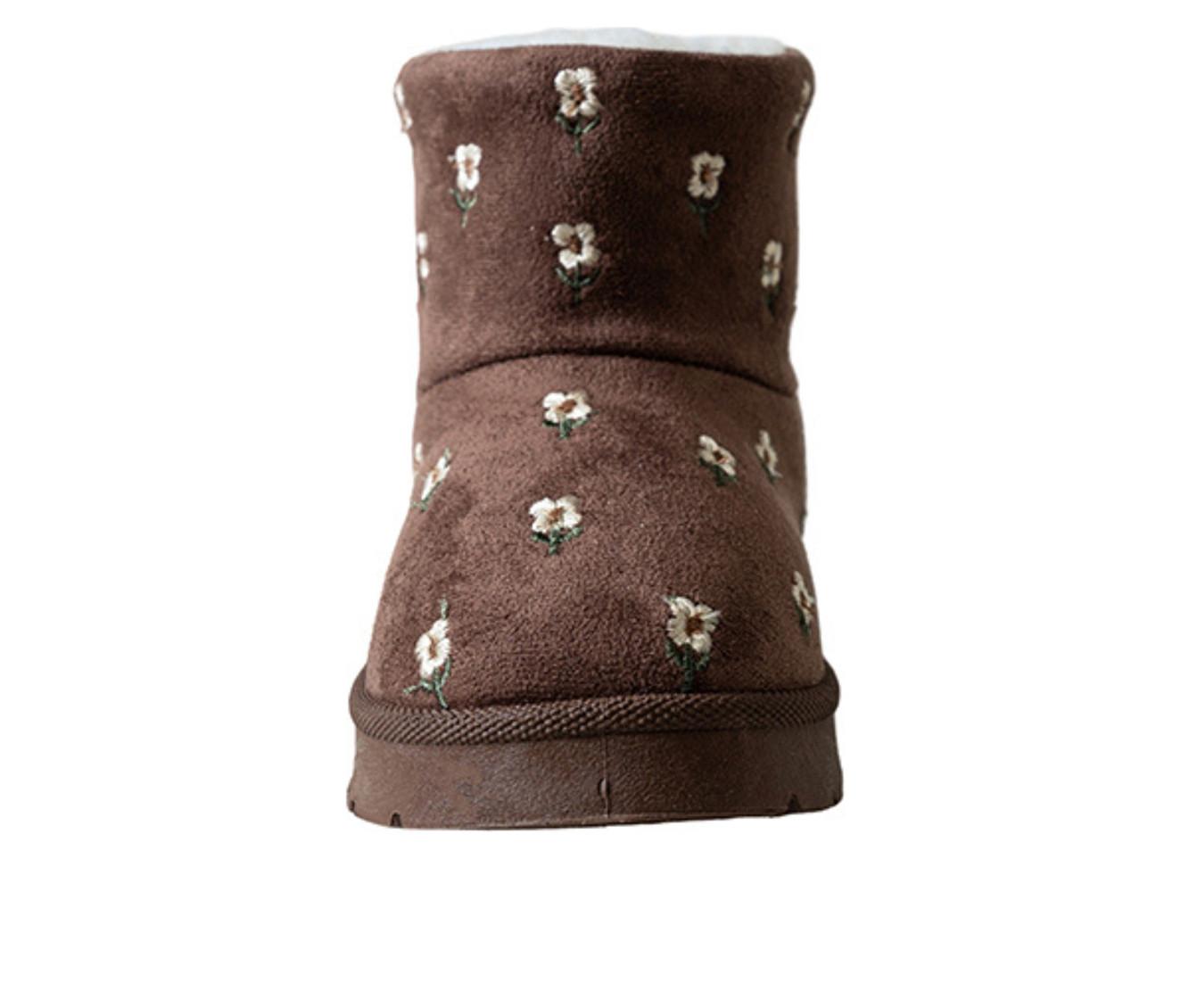 Girls' Bebe Toddler Flora Embroidered Cozy Boots