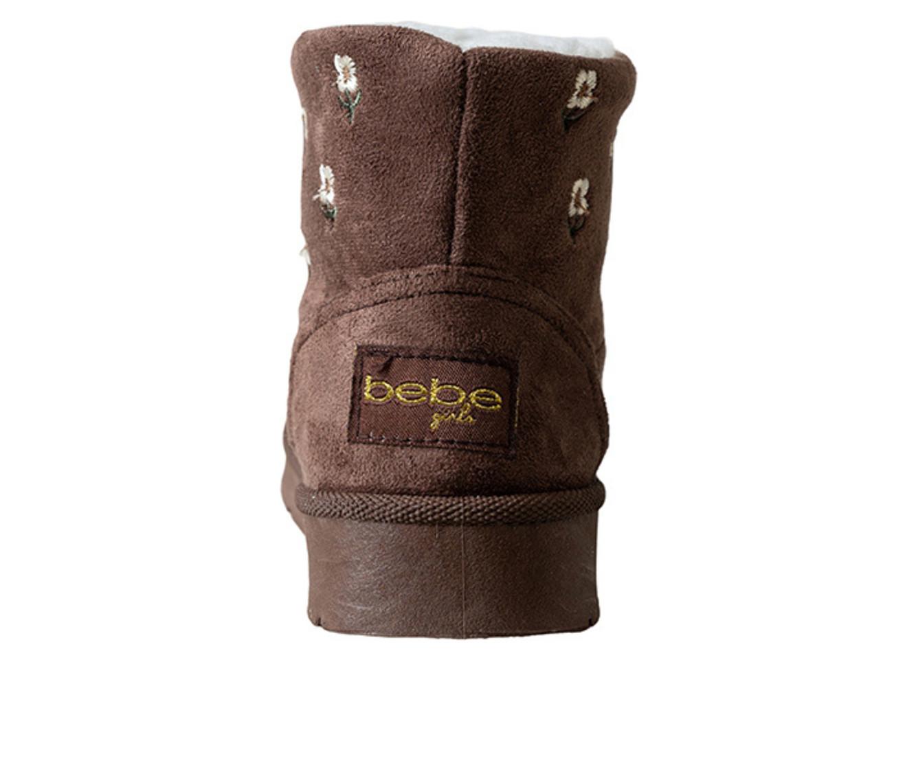 Girls' Bebe Toddler Flora Embroidered Cozy Boots