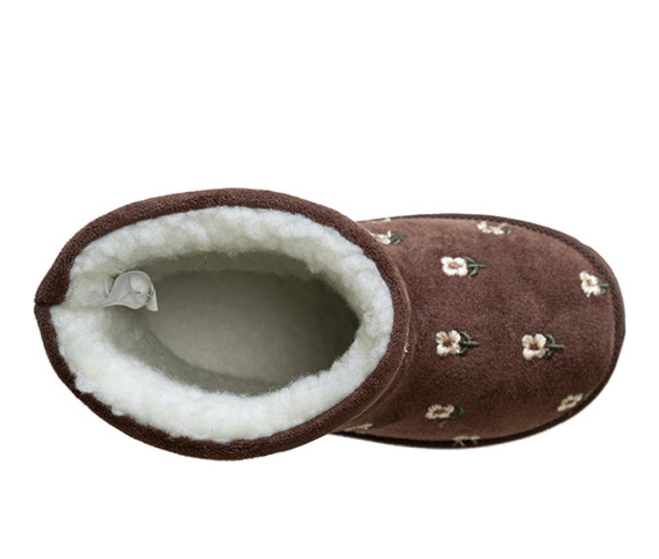Girls' Bebe Toddler Flora Embroidered Cozy Boots