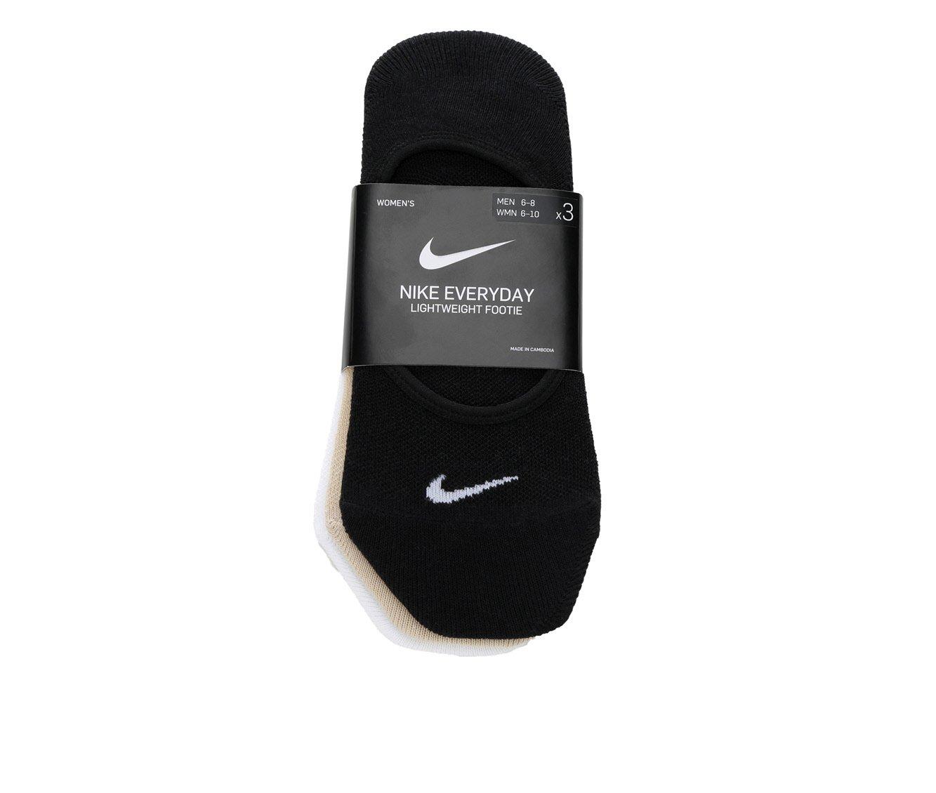 Nike 3 Pair Everyday Lightweight Footie Socks