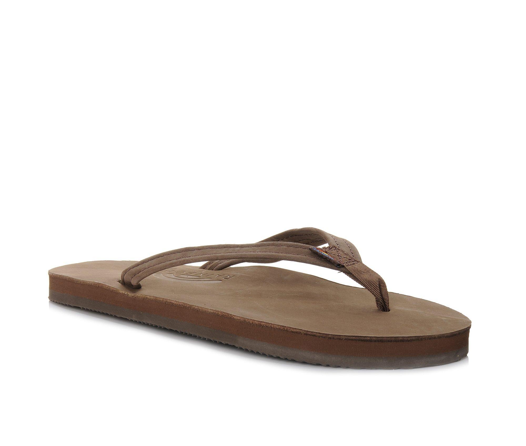 Women's Rainbow Sandals Single Layer Premier Leather -301ALTSN Flip-Flops