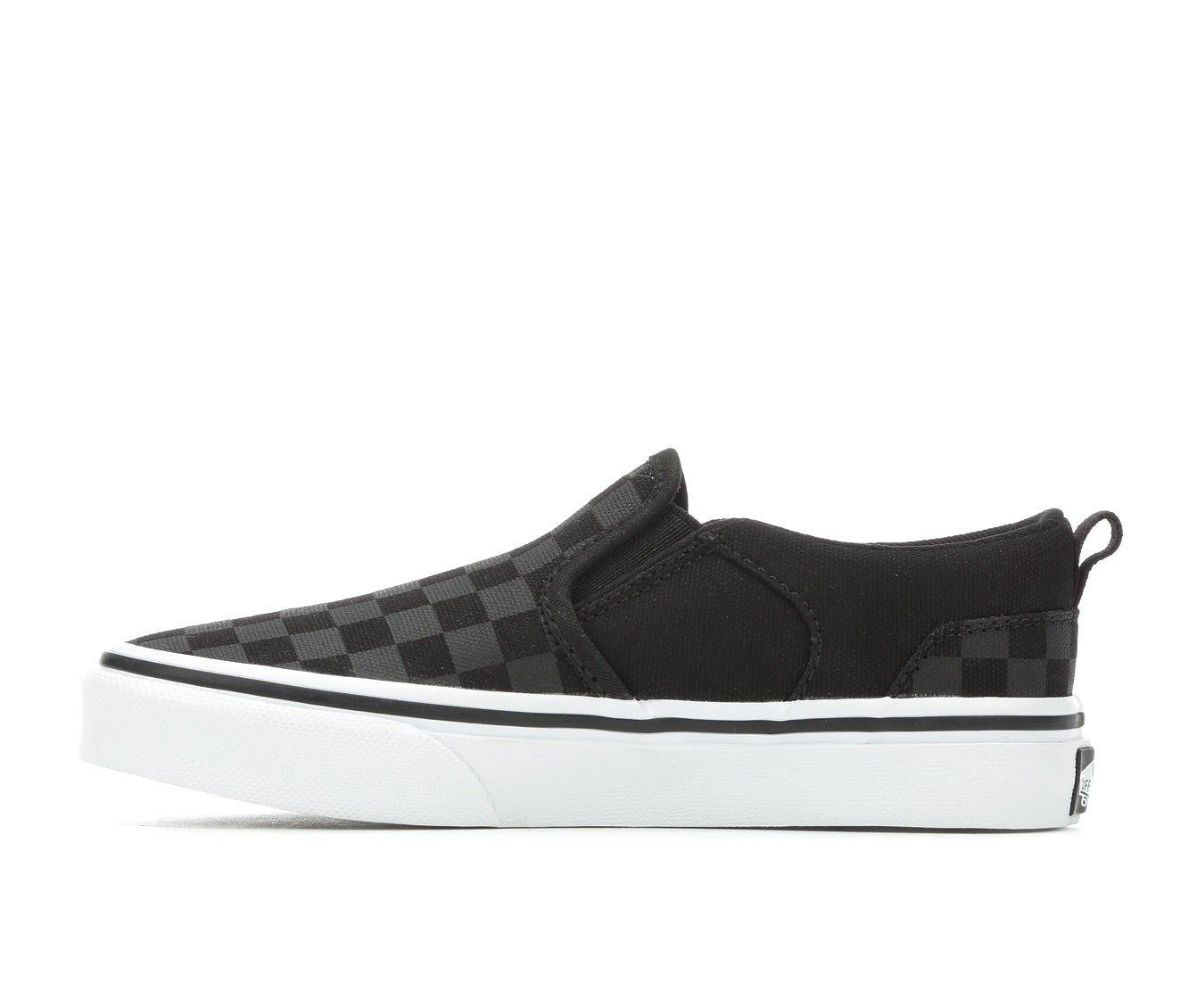 Vans Slip-On Skate Shoe - Little Kid - Black Monochrome