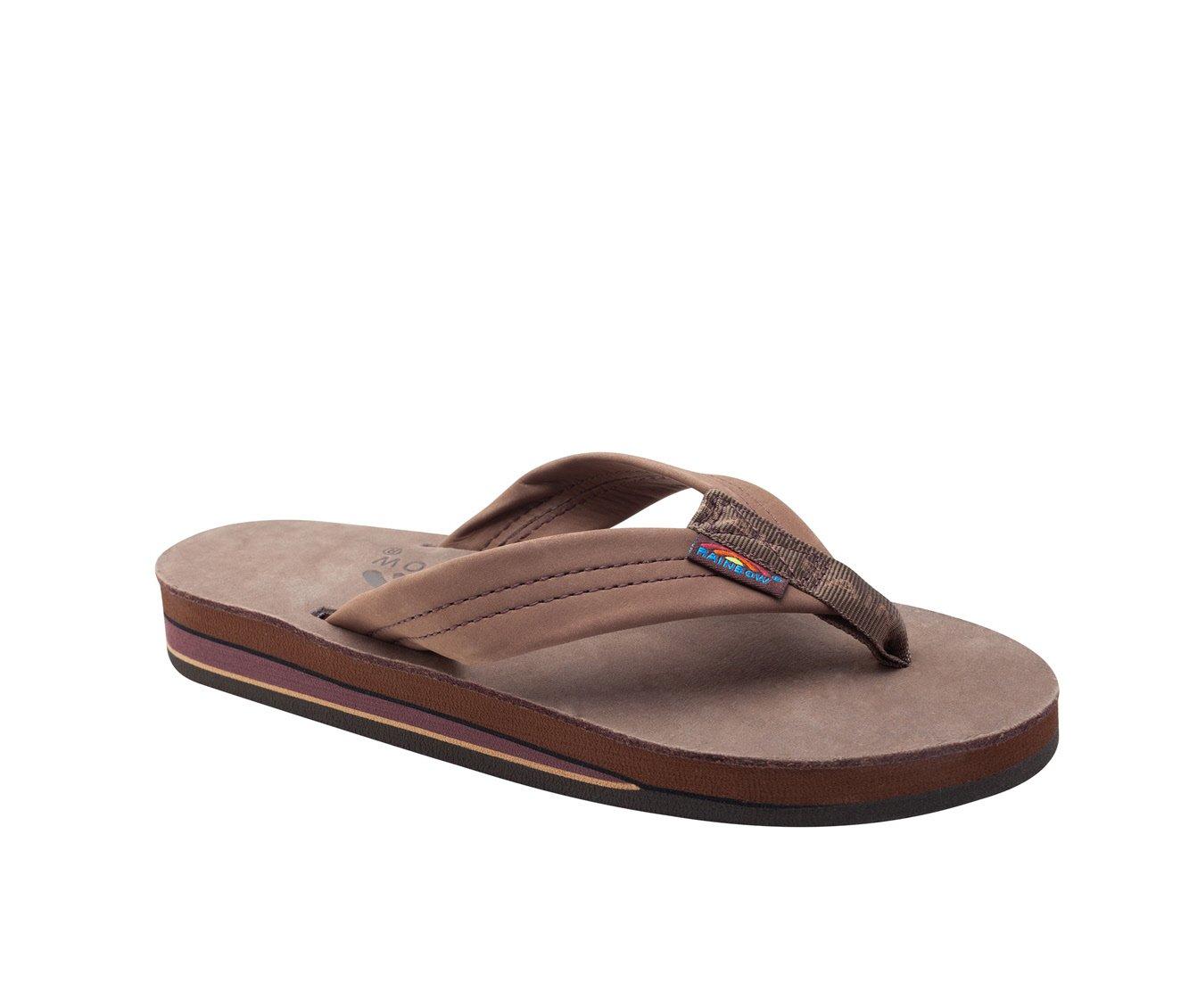 Rainbow flip flops double on sale layer