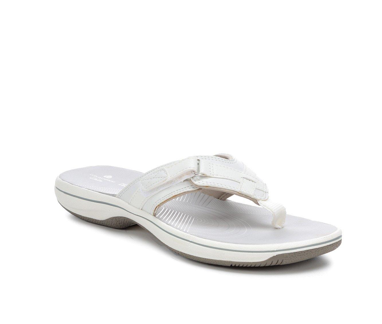 Clarks womens cloudsteppers breeze sea flip flops on sale