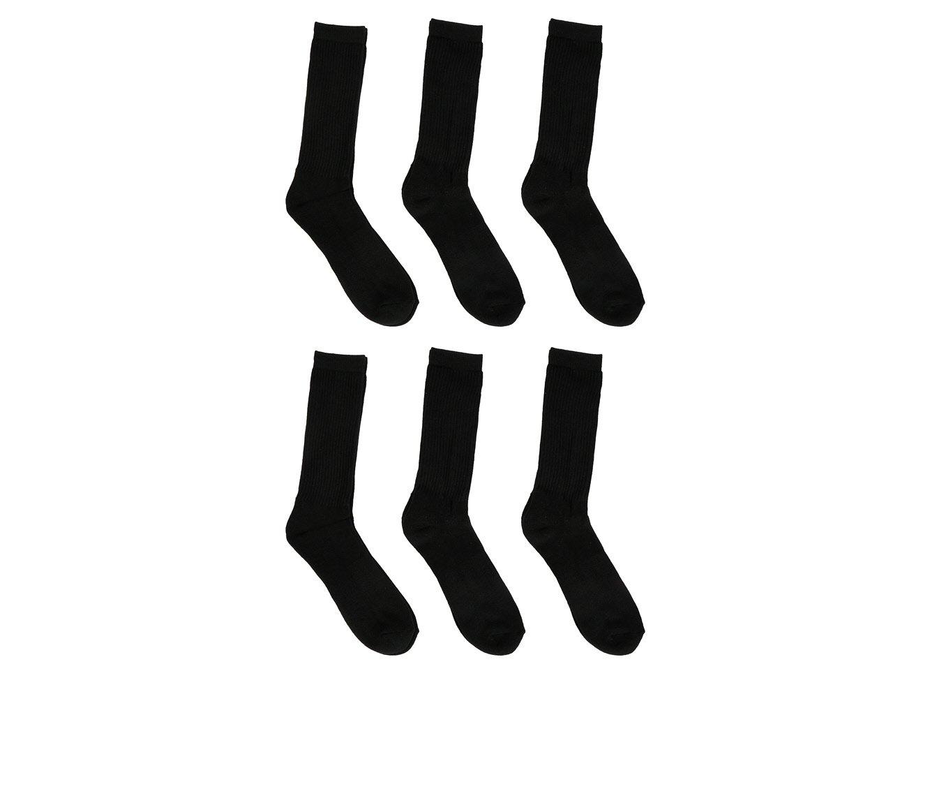 Sof Sole  6 Pair Comfort Cushioned Crew Socks