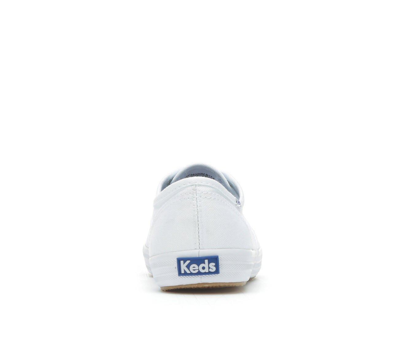Keds Women WHITE CANVAS CUSHIONED Sneakers Flats Laces sz 9.5. **  ORTHOLITE**