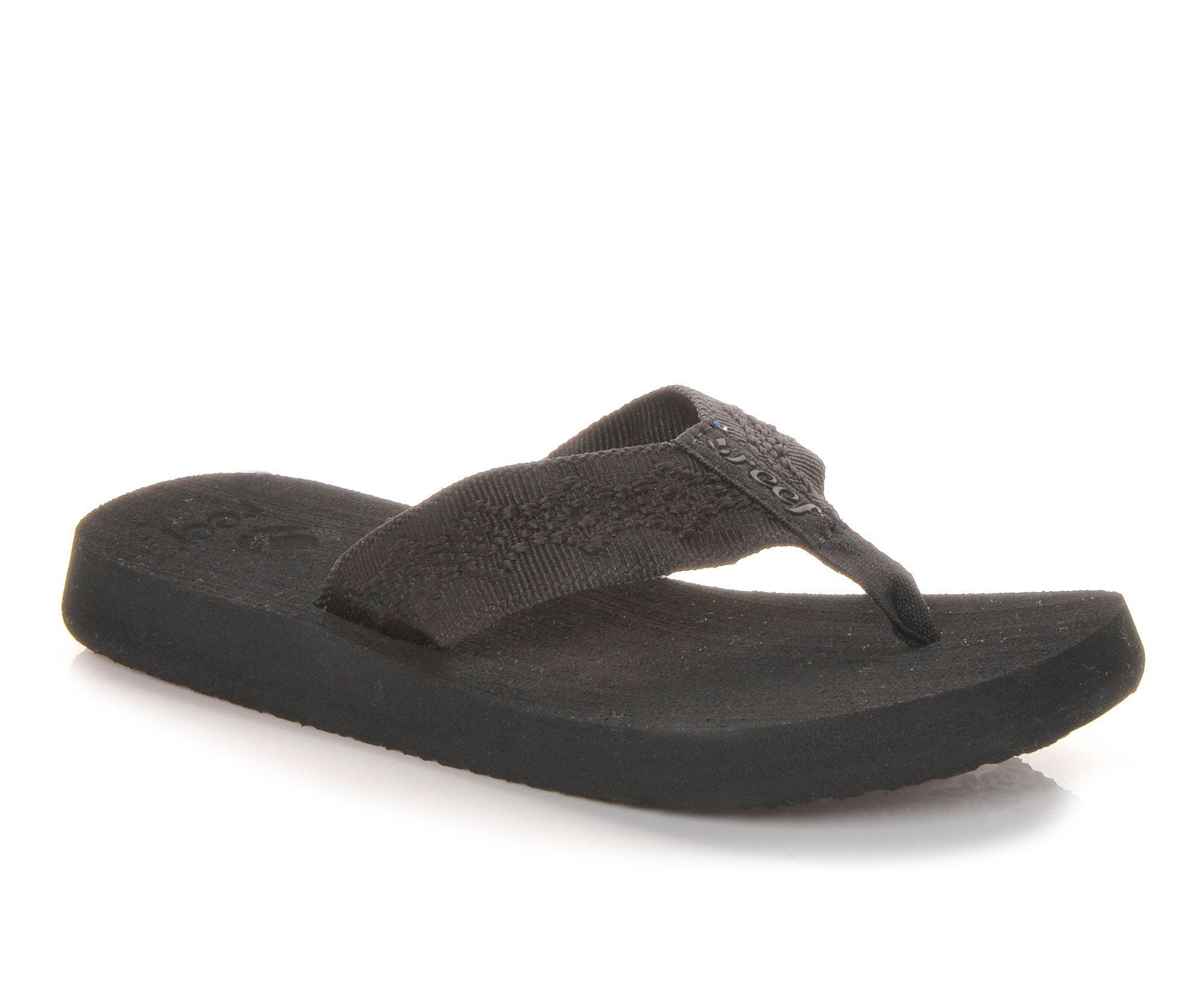 Reef sandy best sale flip flops black