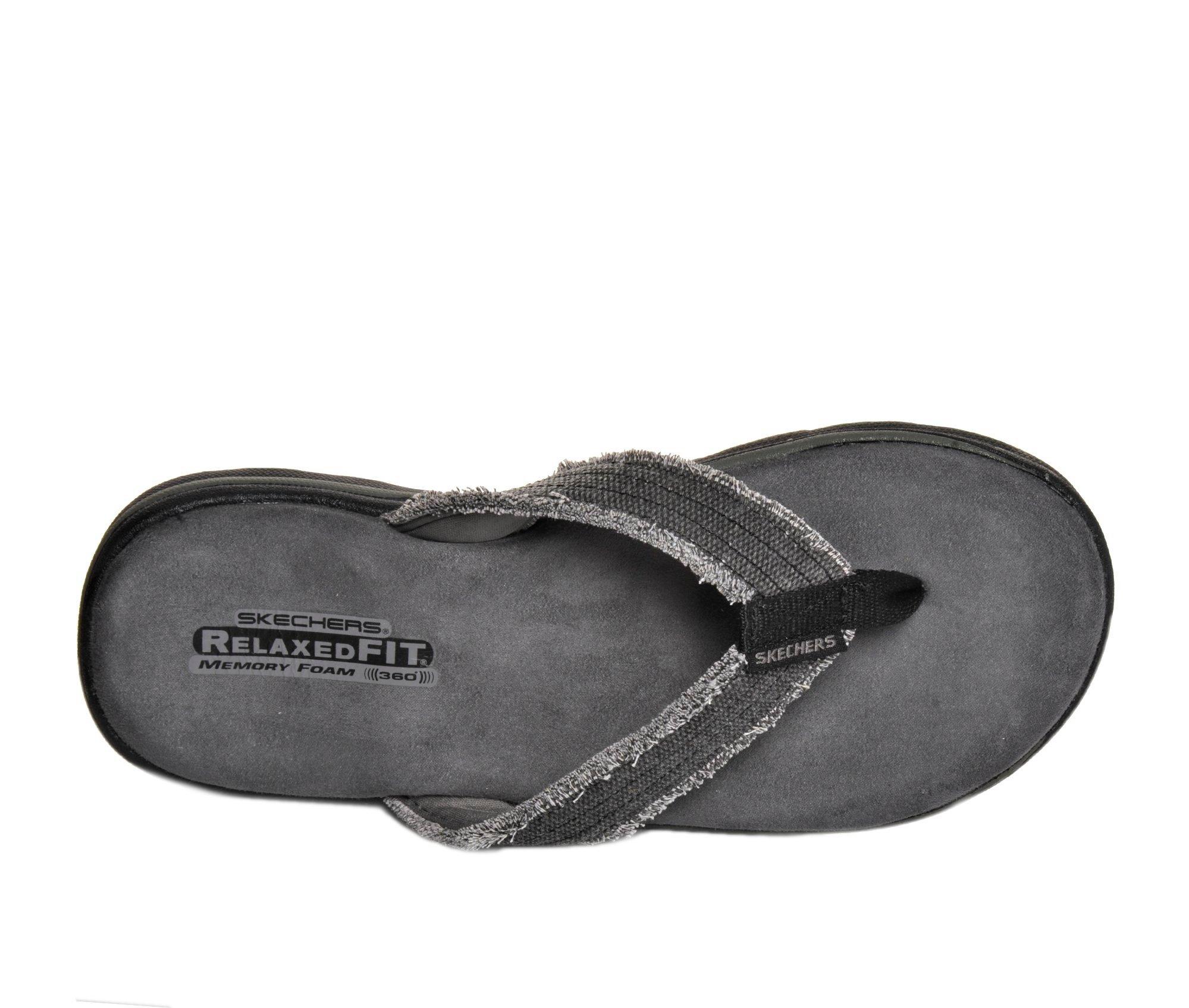 Skechers relaxed fit mens cheap flip flops