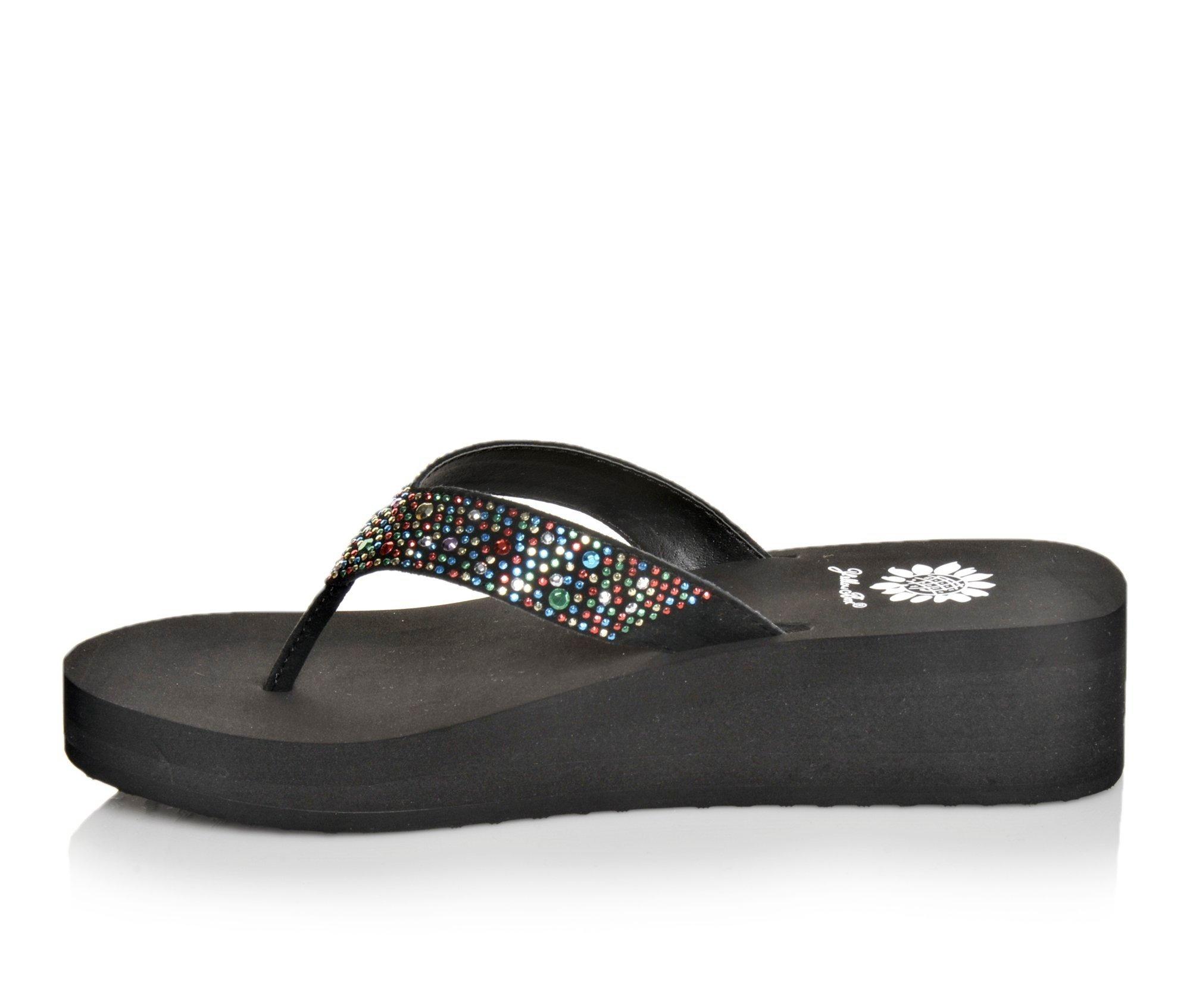 Women's Yellow Box Africa Wedge Flip-Flops