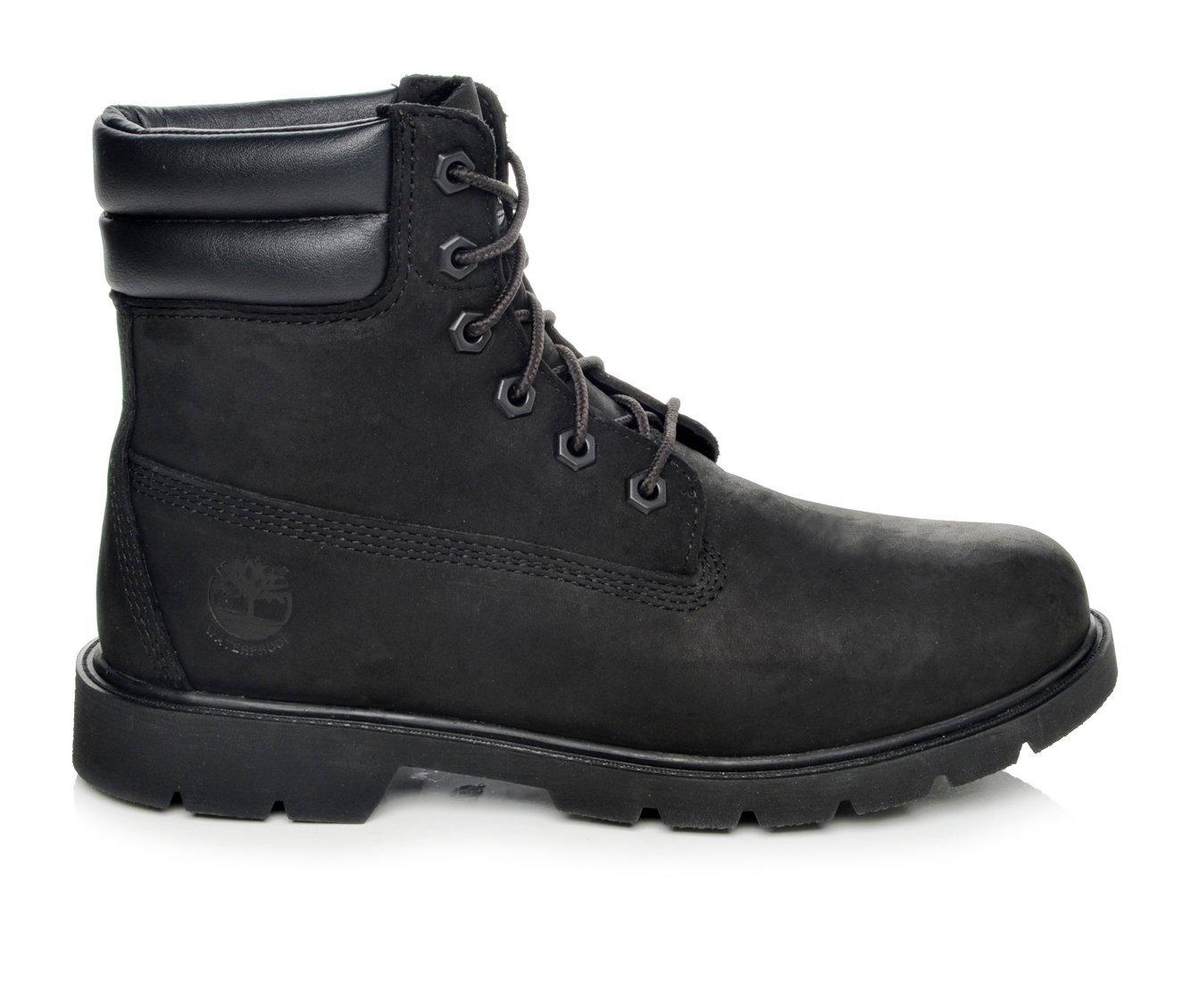 Womens black leather timberland on sale boots