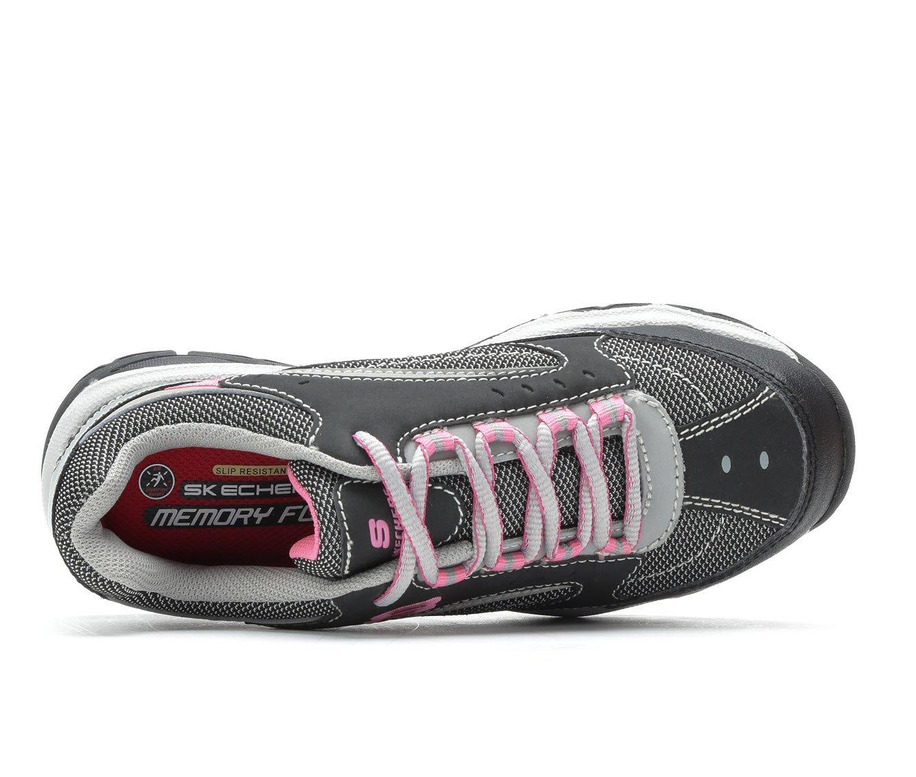 Skechers steel cheap toe mujer rosas